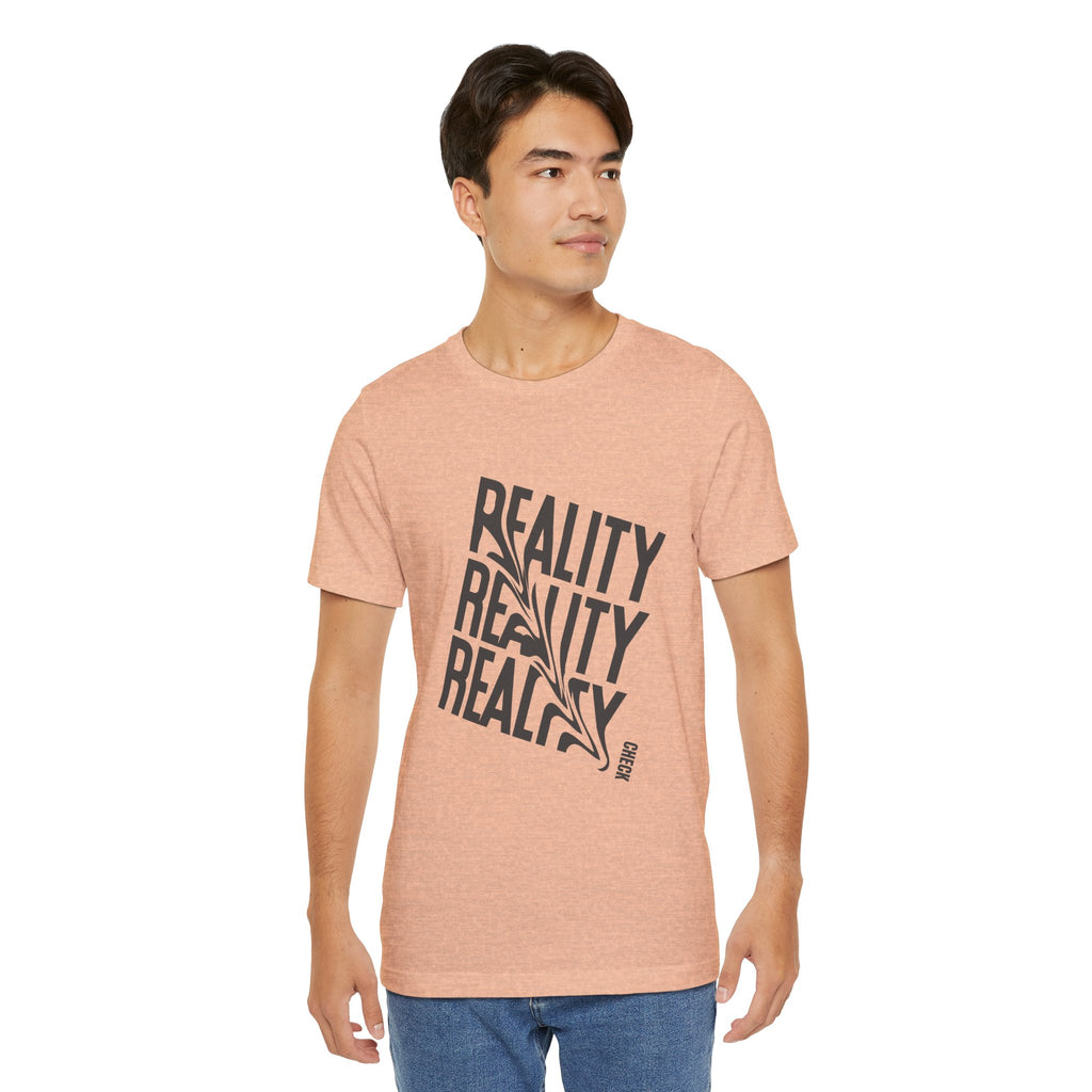 Reality Repeat Tee — Graphic Typography T-Shirt