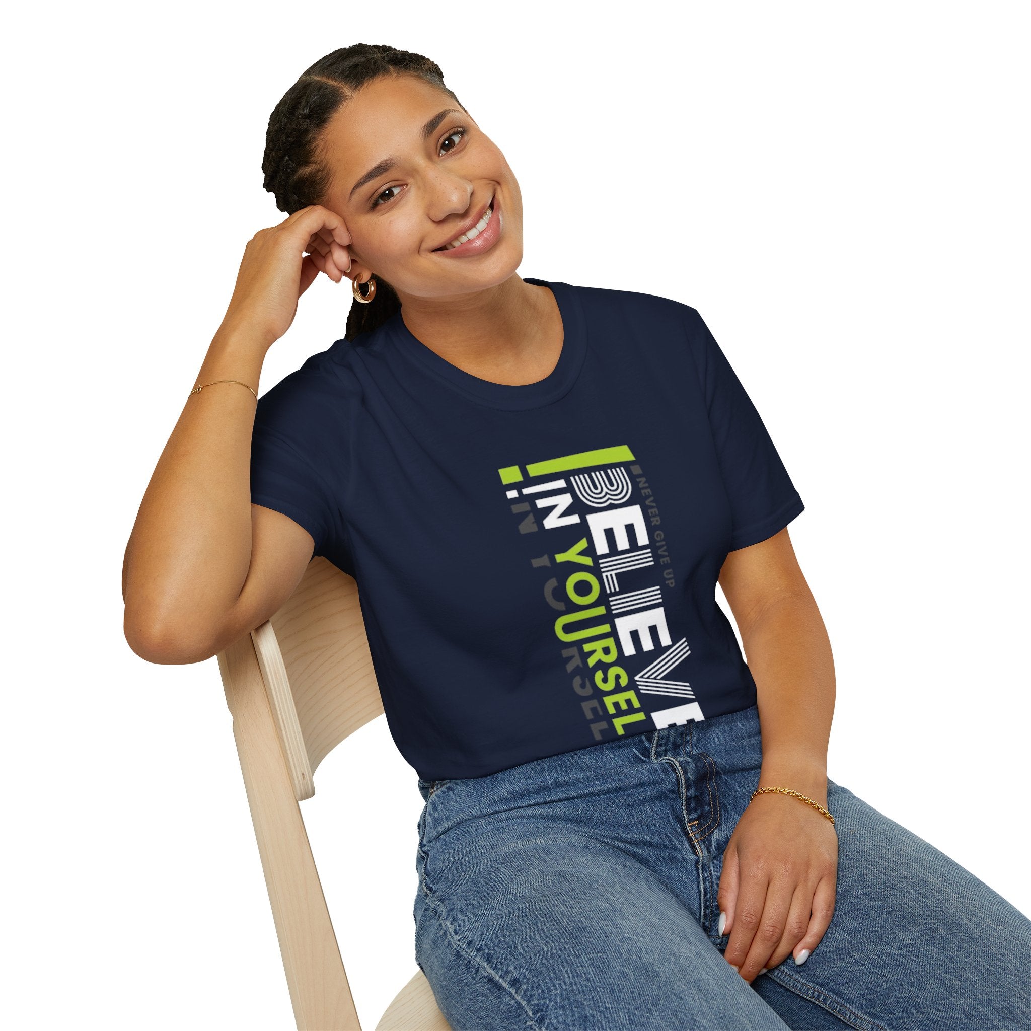 T-Shirt — "Be Yourself" Vertical Motivational Graphic Tee