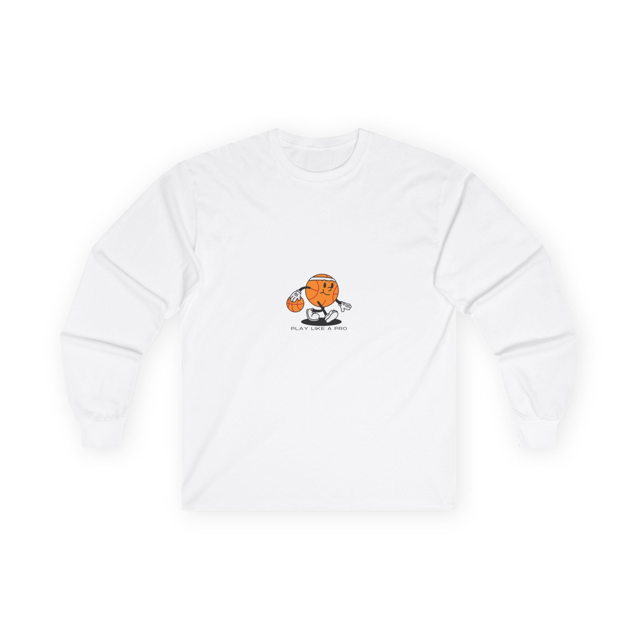 Basketball Cartoon Long Sleeve Tee – 'Ballin' Little Legend' Graphic Shirt