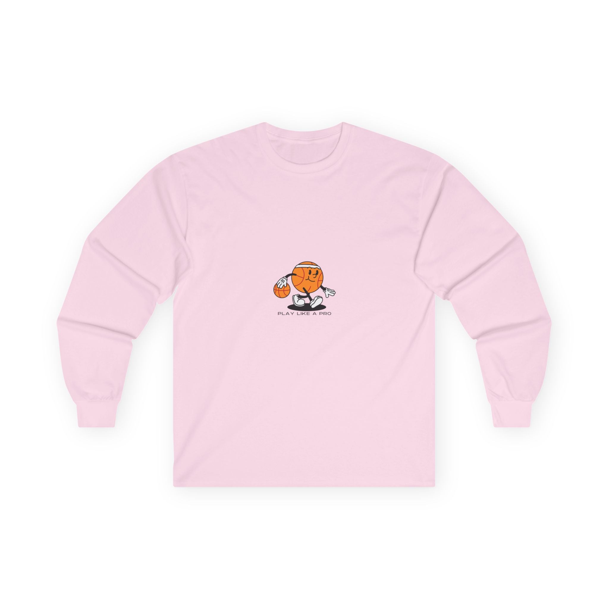 Basketball Cartoon Long Sleeve Tee – 'Ballin' Little Legend' Graphic Shirt