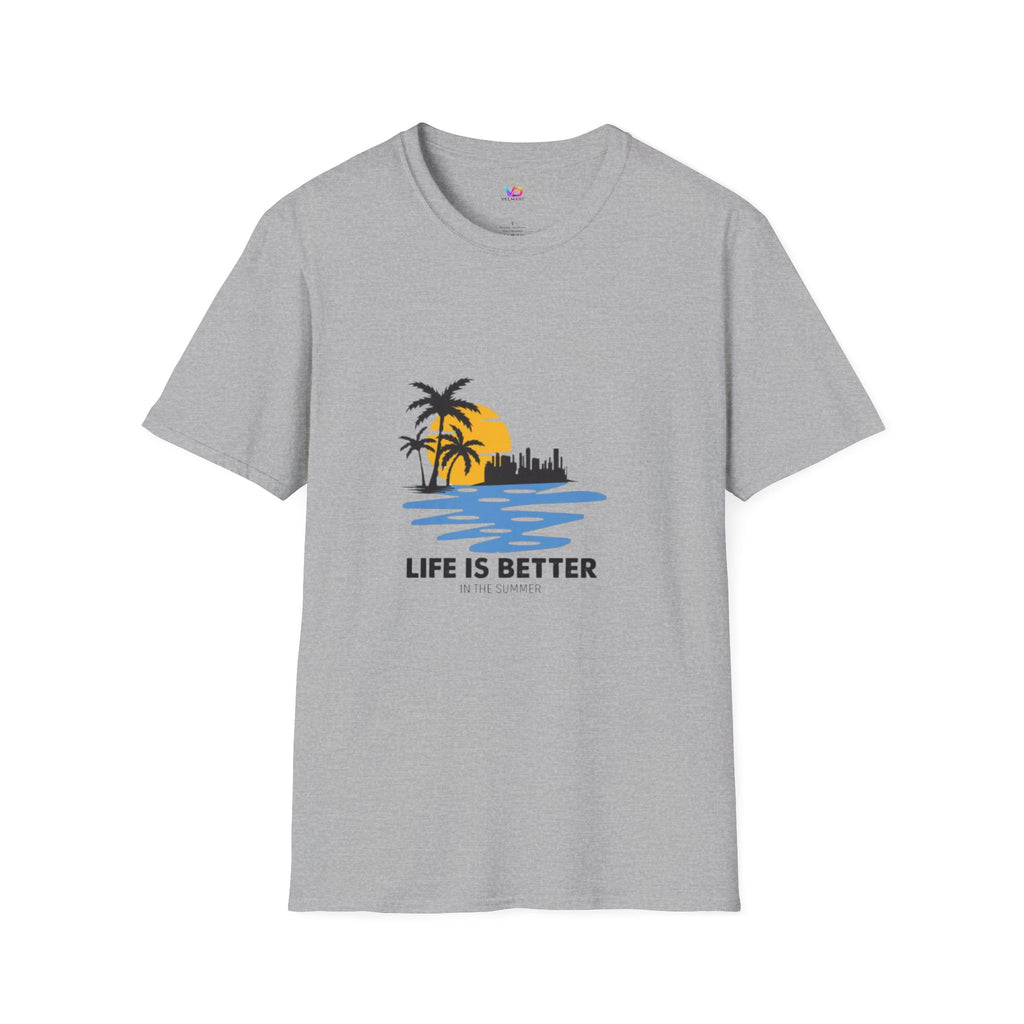Sunset Beach T-Shirt — "Life Is Better" Palm Tree Graphic