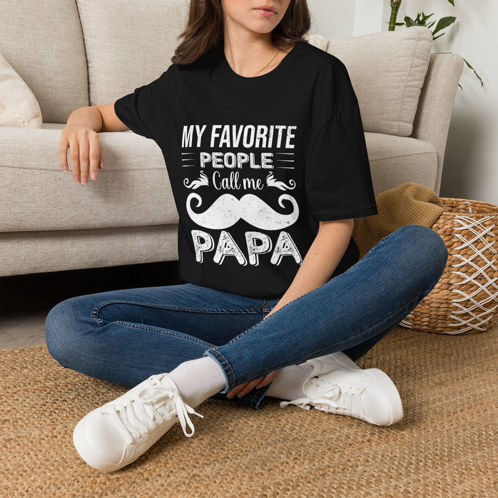 Papa T-Shirt — “My Favorite People Call Me Papa” Vintage Family Gift
