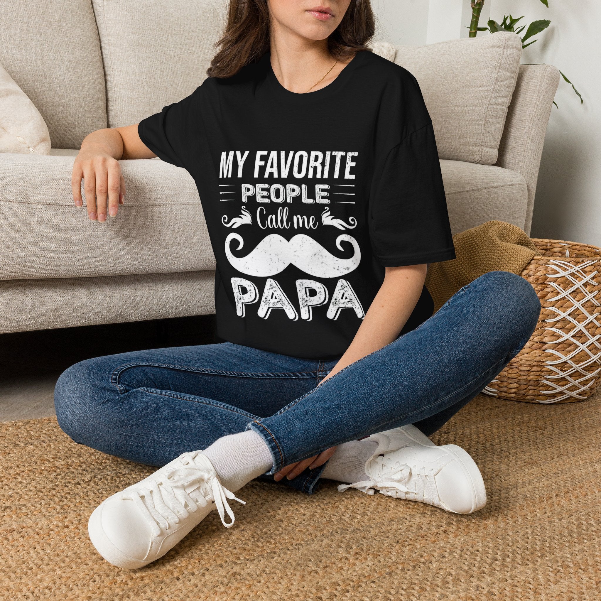 Papa T-Shirt — “My Favorite People Call Me Papa” Vintage Family Gift