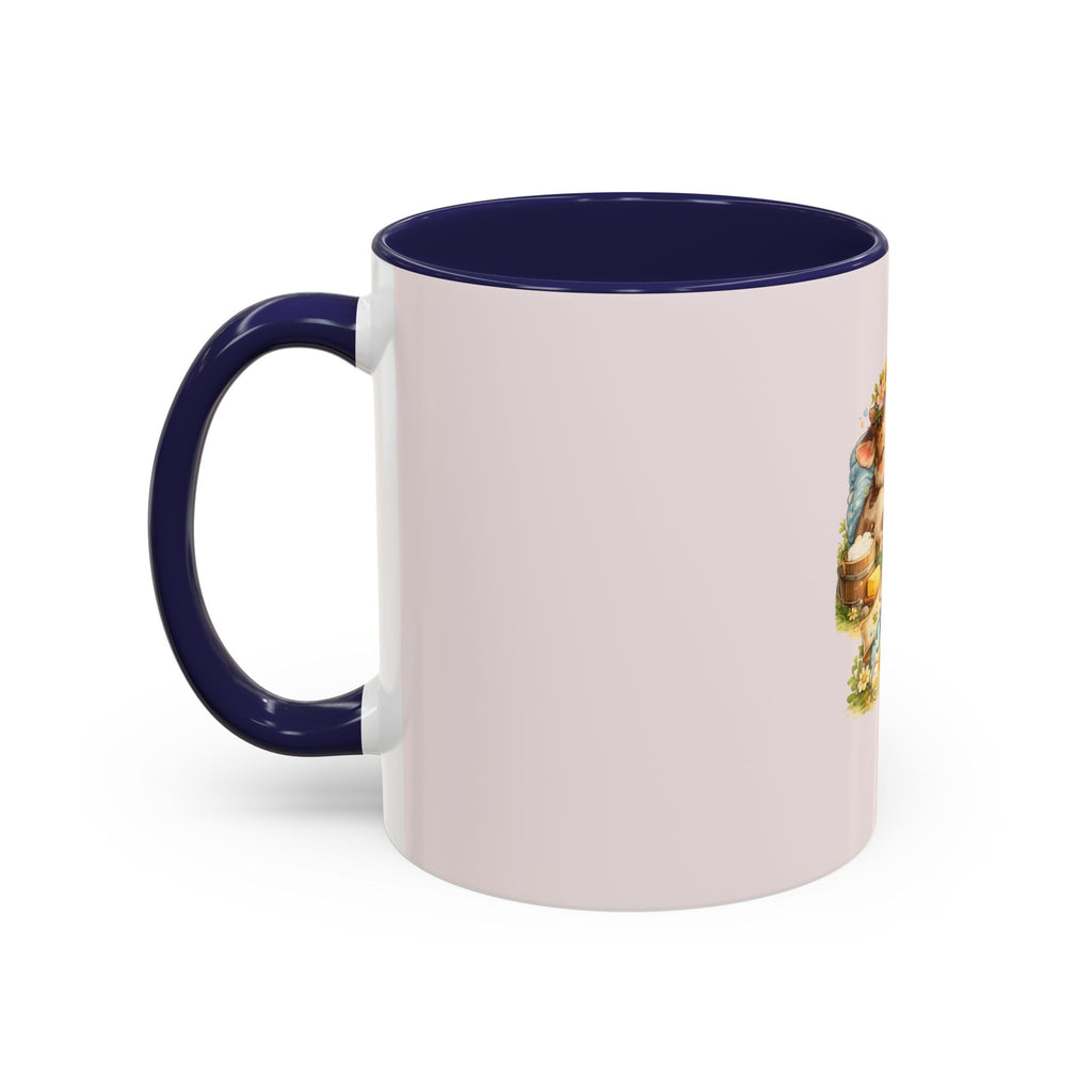 Farm Fresh Milk Coffee Mug — Cute Vintage Kittens Illustration (Accent 11/15oz)