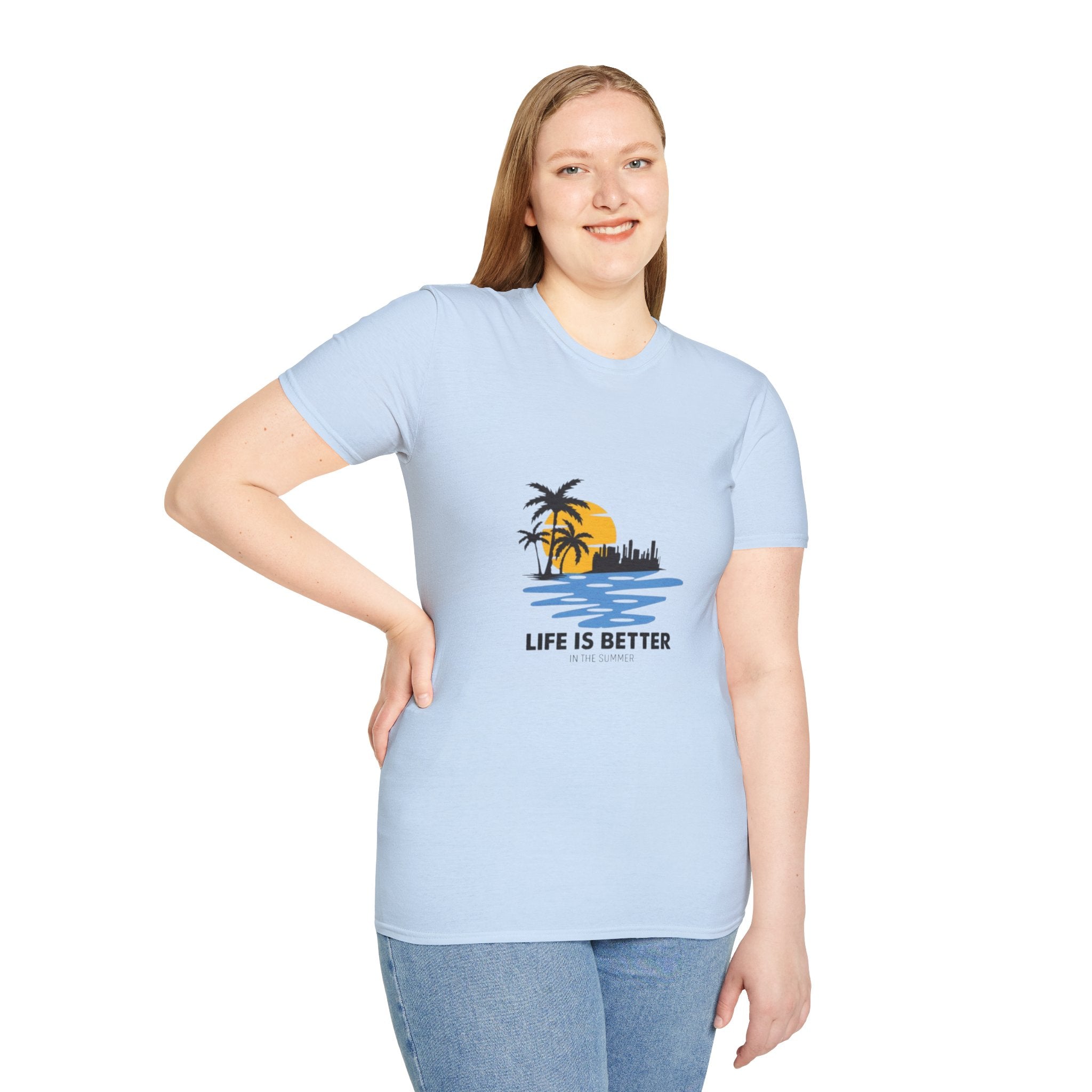 Sunset Beach T-Shirt — "Life Is Better" Palm Tree Graphic
