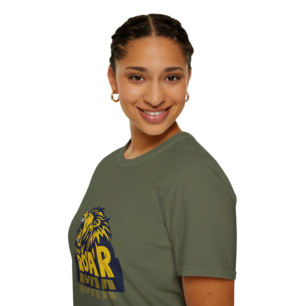 Roaring Lion T-Shirt — Bold Yellow & Navy Graphic Tee