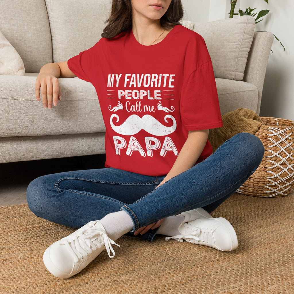 Papa T-Shirt — “My Favorite People Call Me Papa” Vintage Family Gift