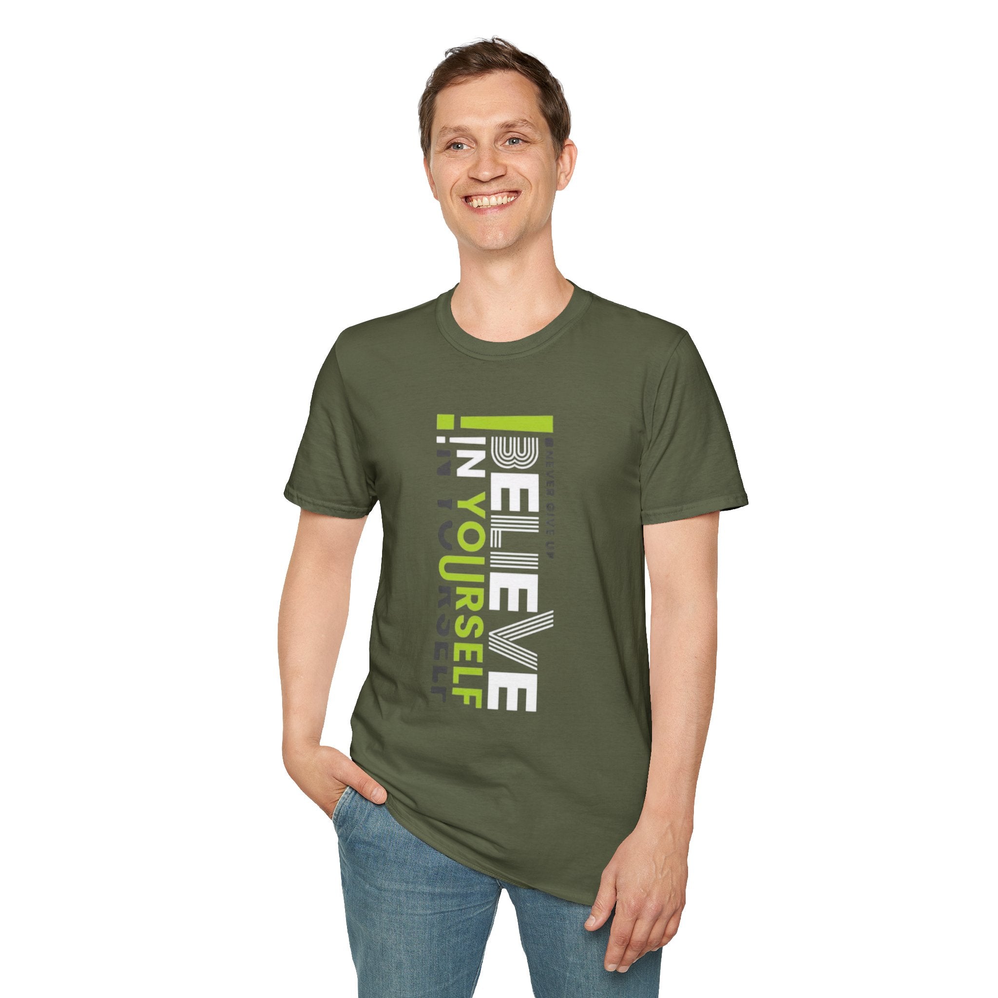 T-Shirt — "Be Yourself" Vertical Motivational Graphic Tee