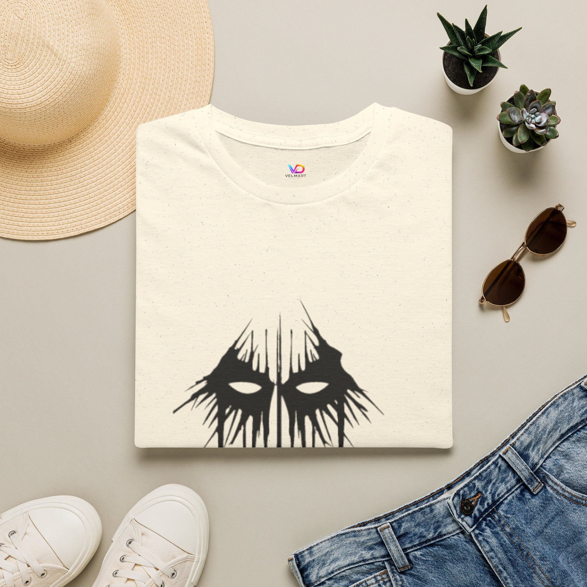 Horror Mask T-Shirt — Dripping Eyes Graphic Tee