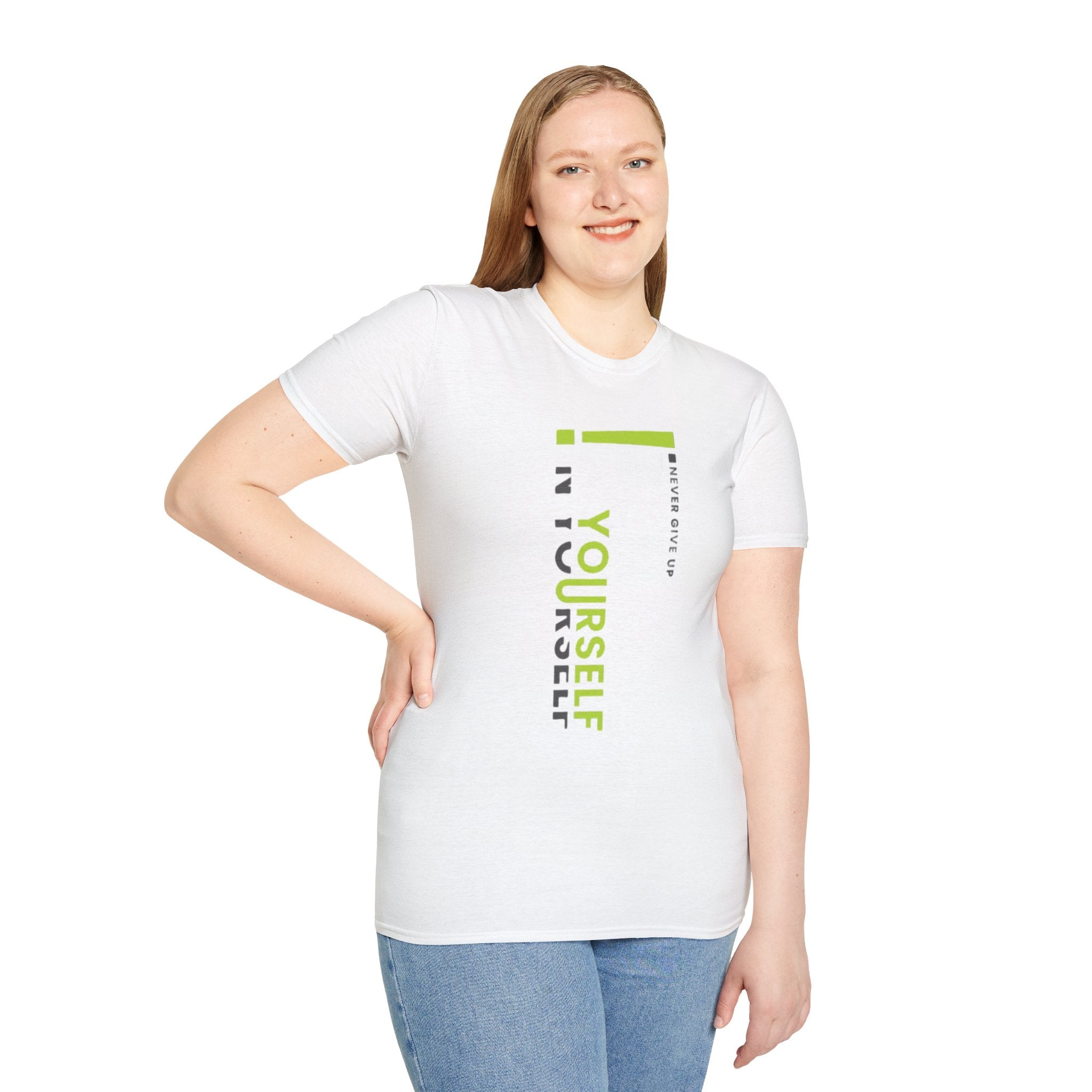 T-Shirt — "Be Yourself" Vertical Motivational Graphic Tee