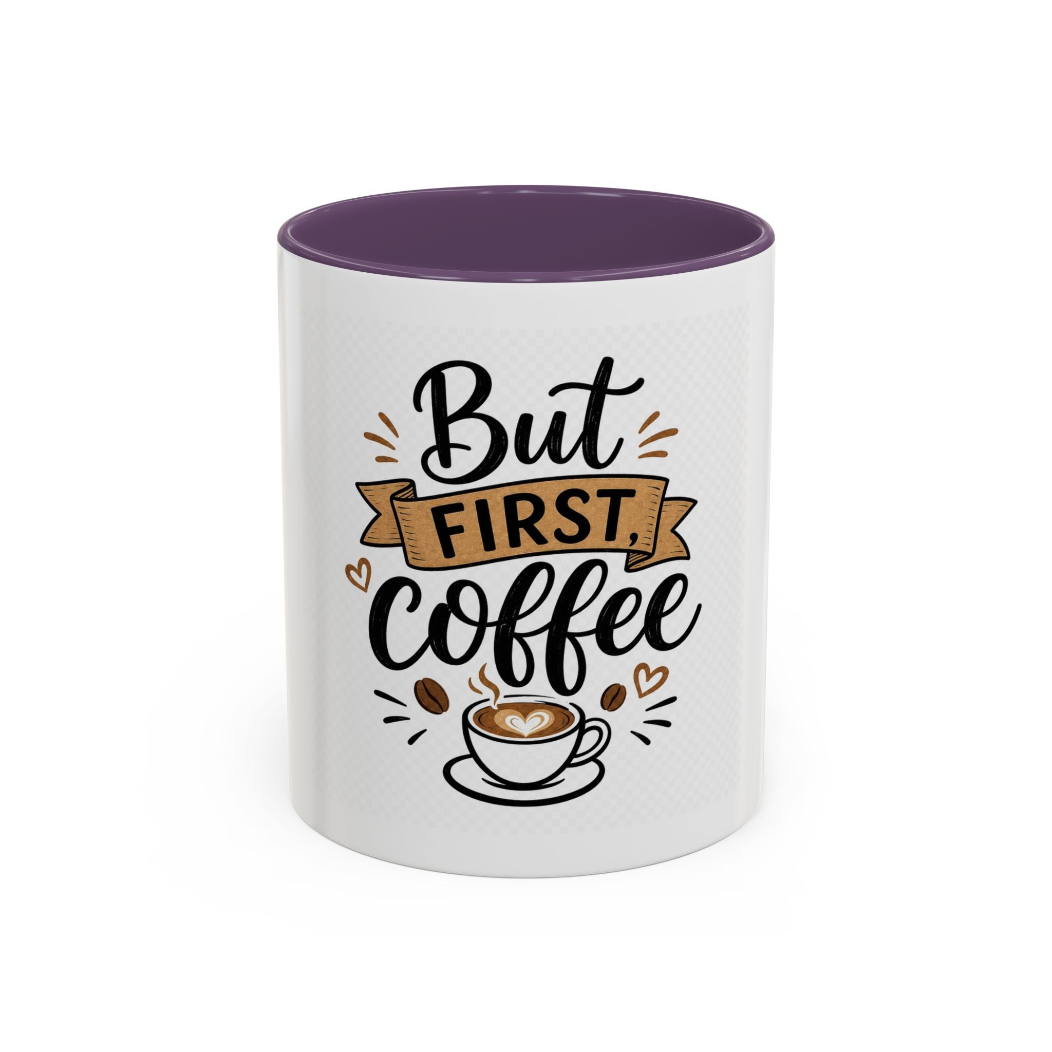 But First Coffee Accent Mug — 11/15oz Ceramic Coffee Cup