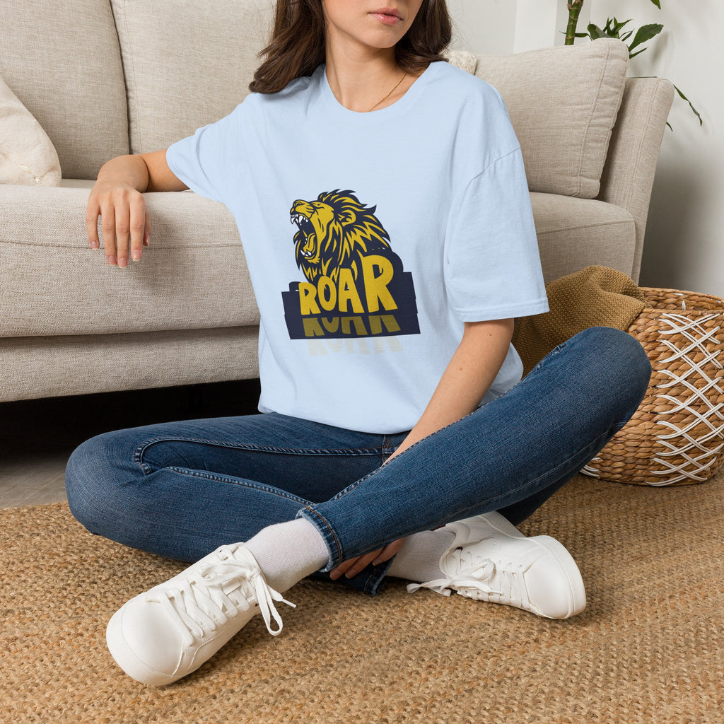 Roaring Lion T-Shirt — Bold Yellow & Navy Graphic Tee