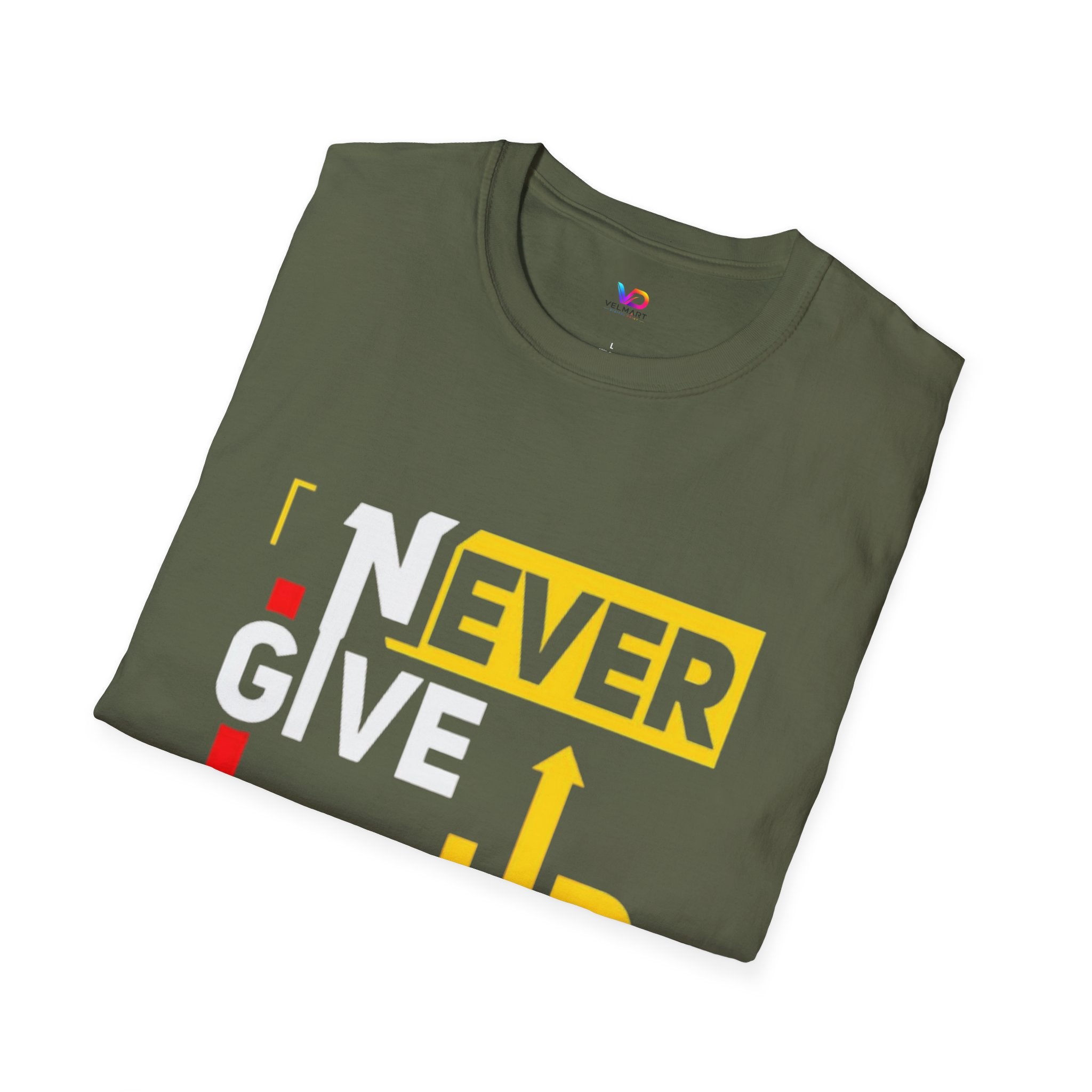 Never Give Up T-Shirt — Motivational Graphic Tee
