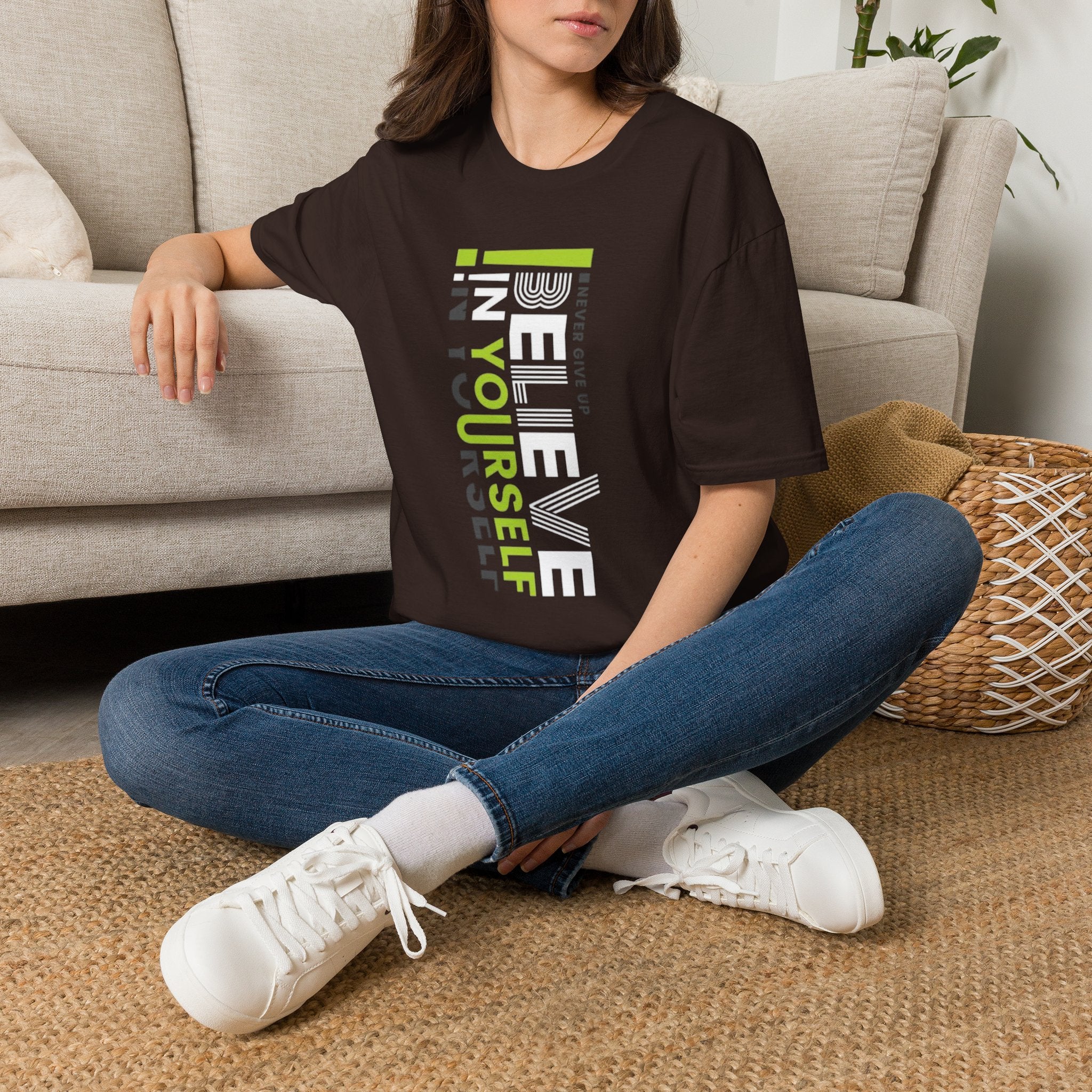 T-Shirt — "Be Yourself" Vertical Motivational Graphic Tee
