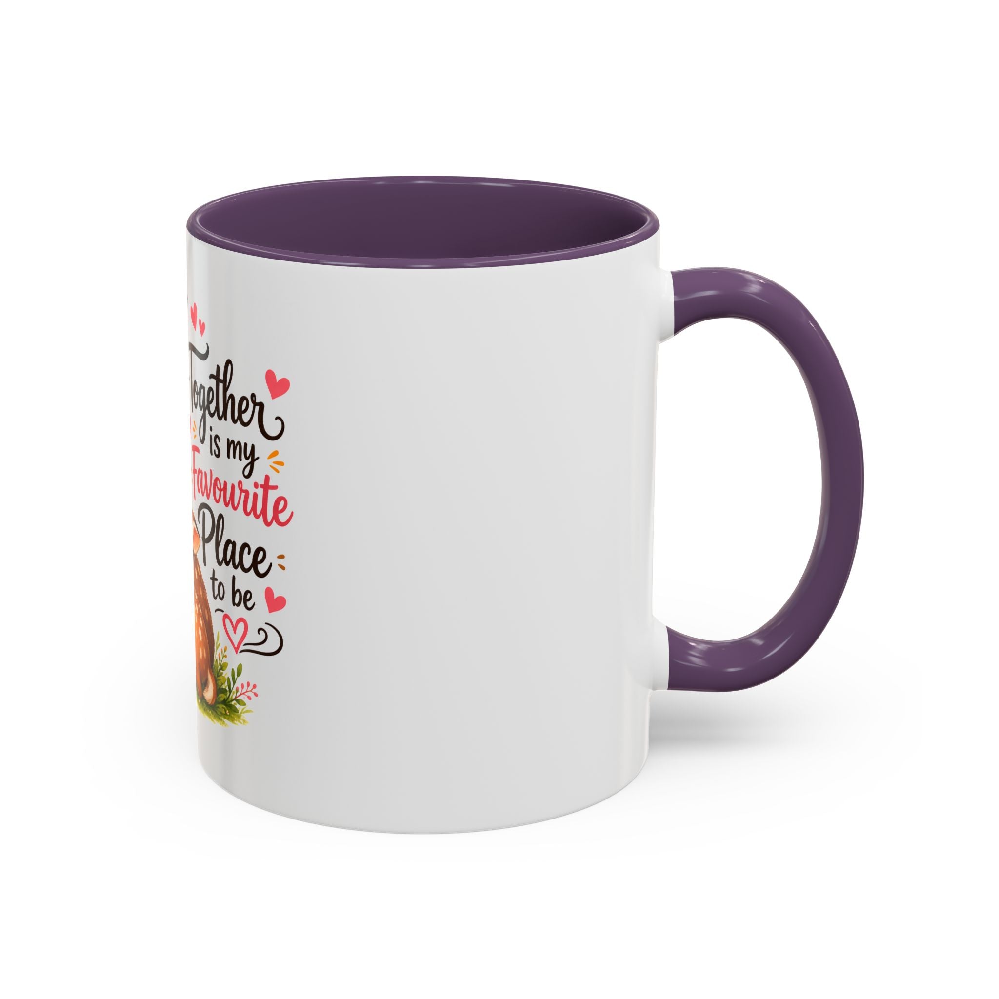 Mother and Baby Deer Accent Coffee Mug — "Together is my Favourite Place to be"