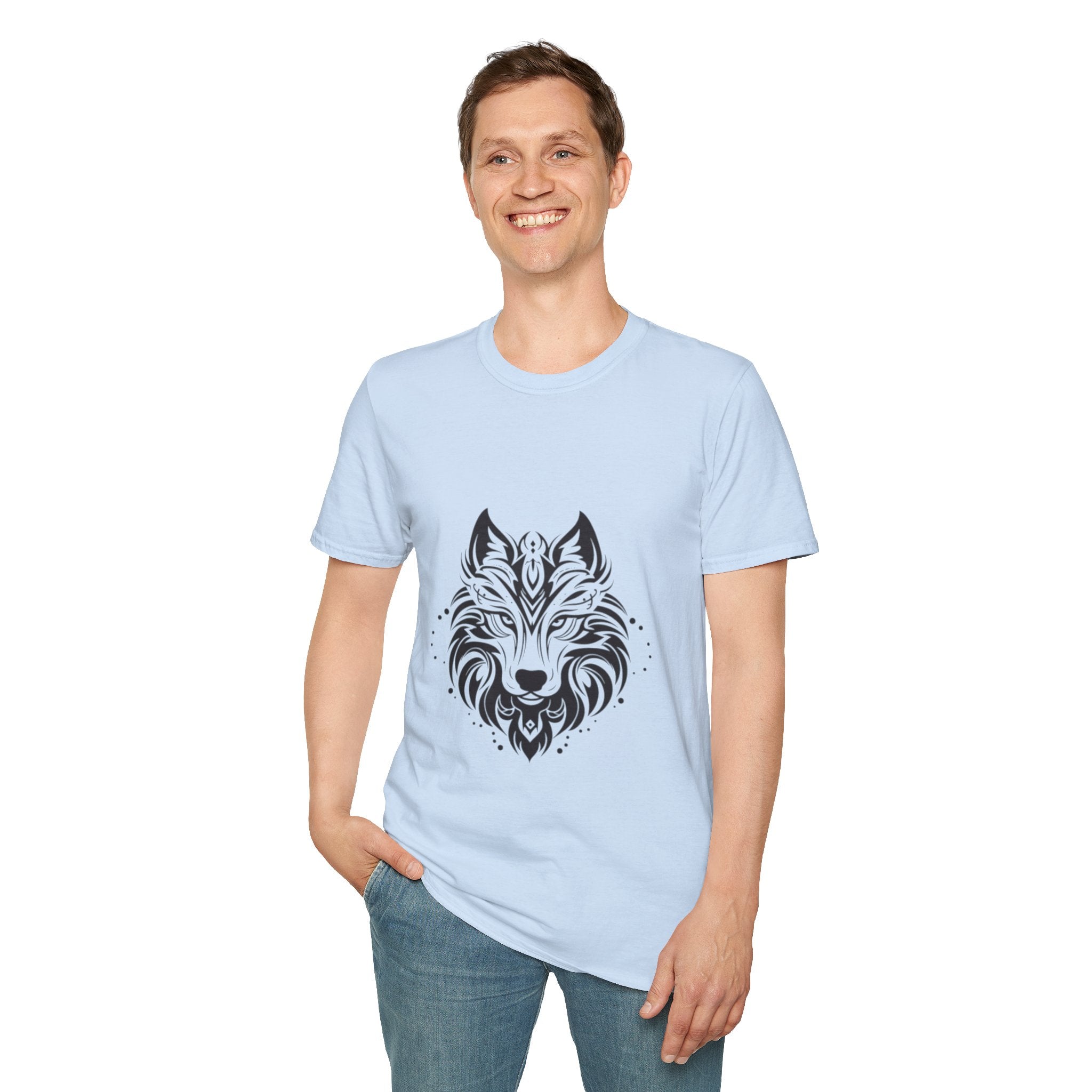 Wolf Mandala T-Shirt — Tribal Geometric Wolf Art Tee