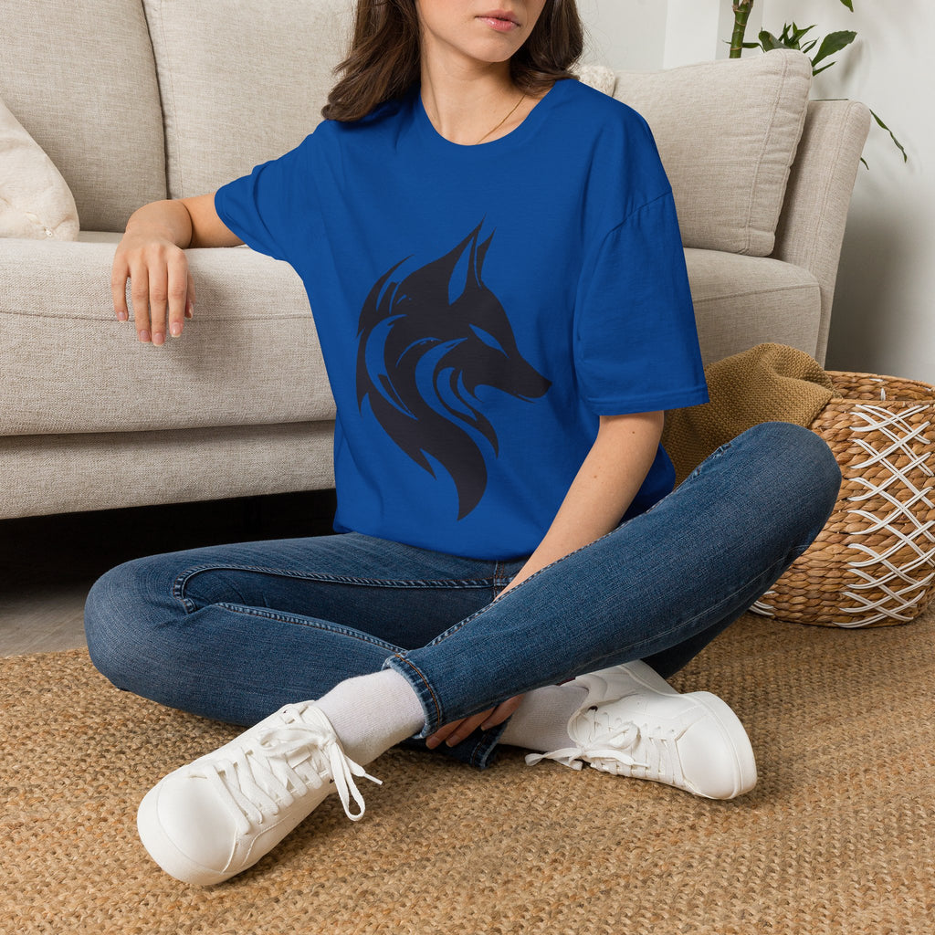 Wolf Silhouette T-Shirt — Tribal Black Wolf Graphic Tee