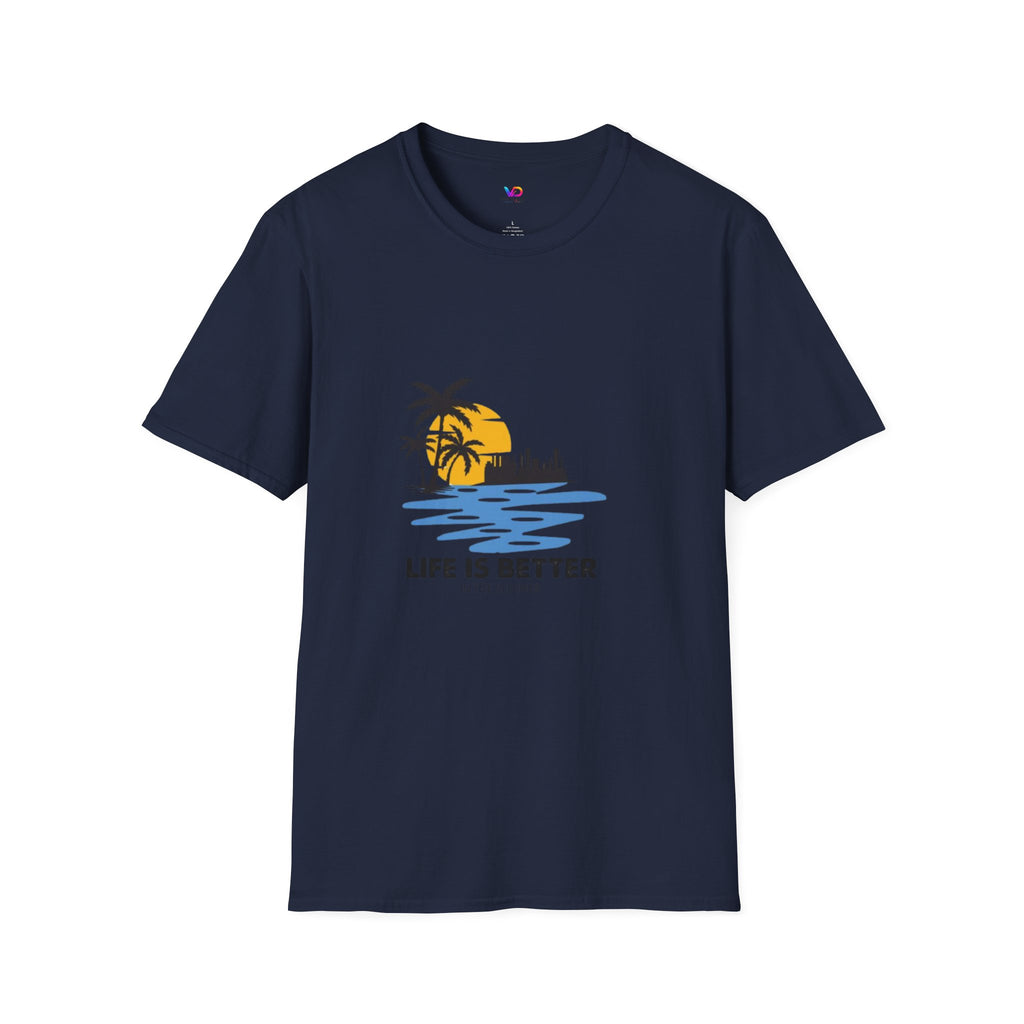 Sunset Beach T-Shirt — "Life Is Better" Palm Tree Graphic