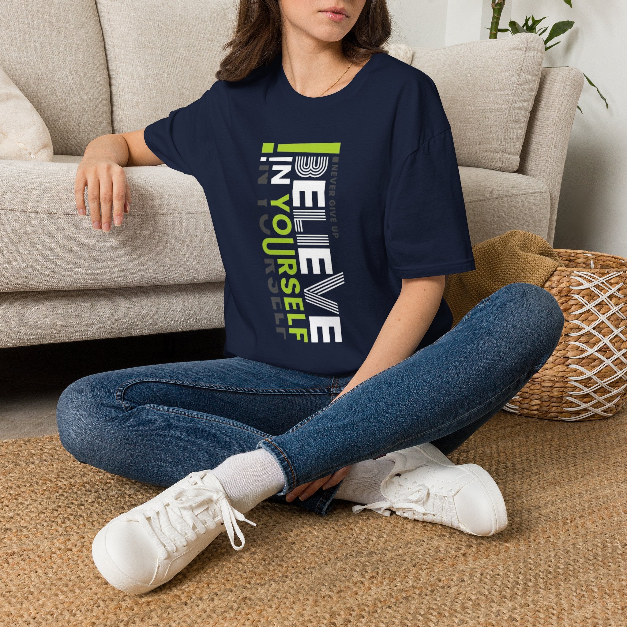 T-Shirt — "Be Yourself" Vertical Motivational Graphic Tee