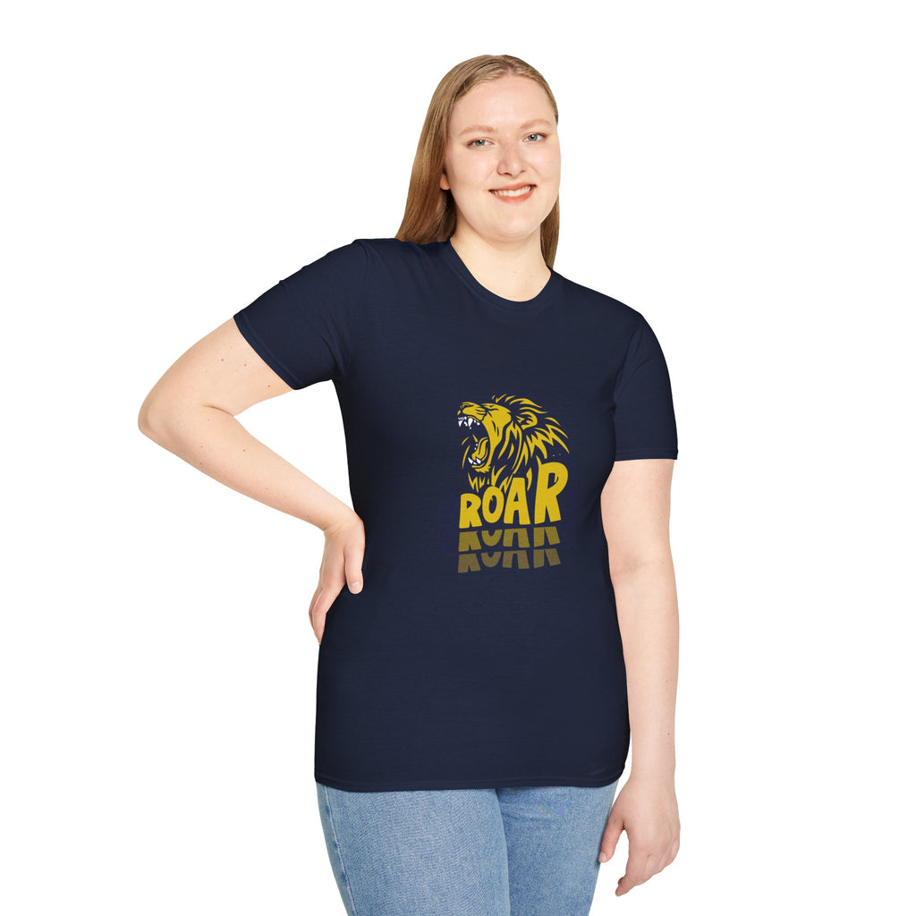 Roaring Lion T-Shirt — Bold Yellow & Navy Graphic Tee