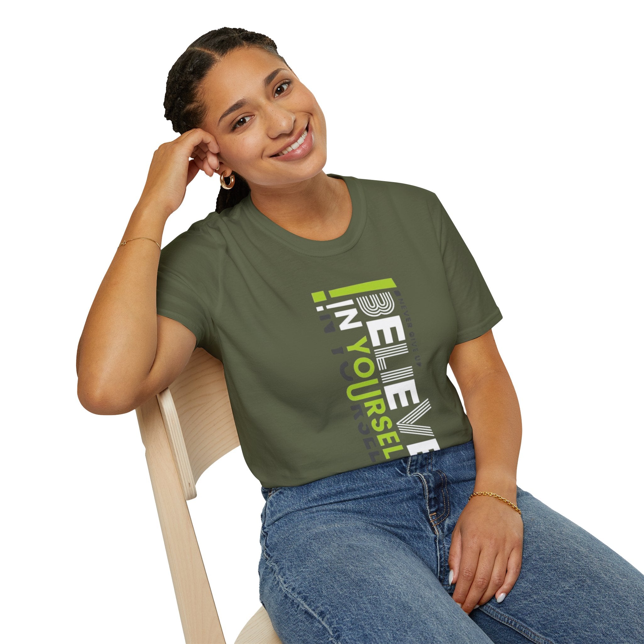 T-Shirt — "Be Yourself" Vertical Motivational Graphic Tee