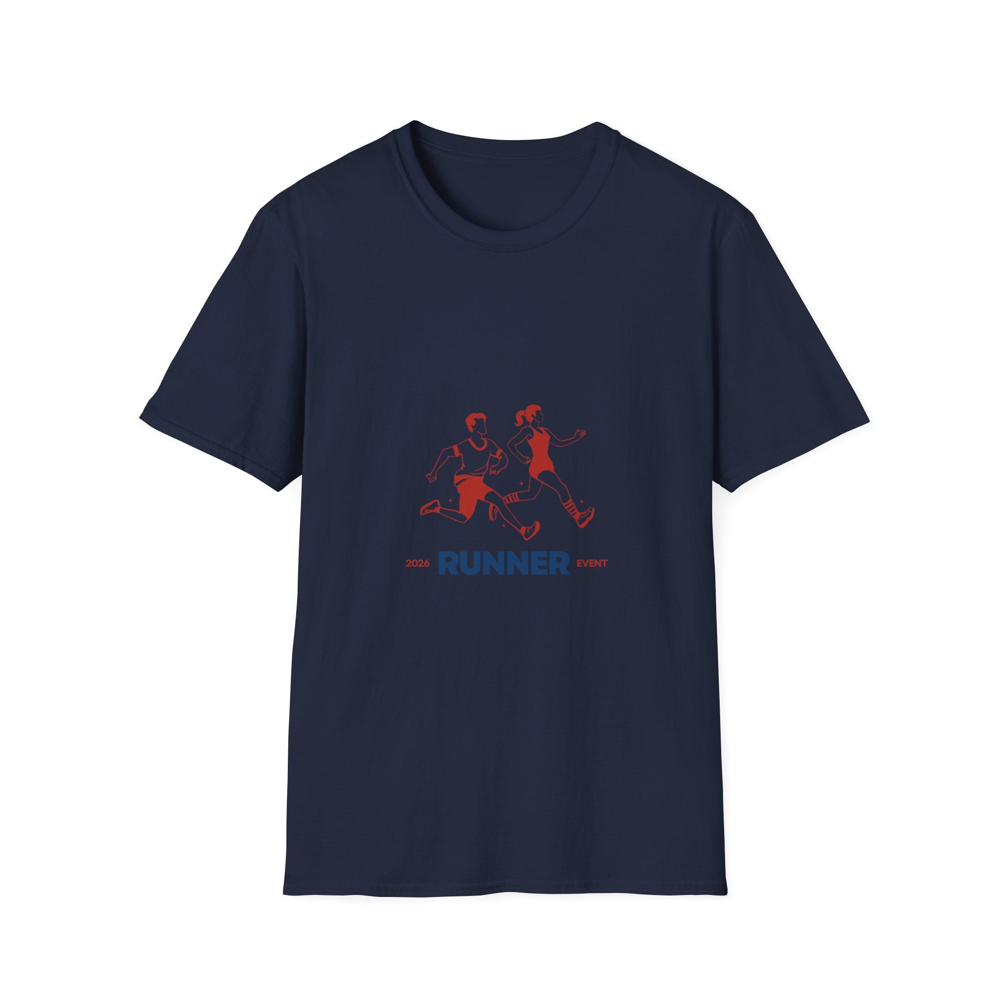 Runner Graphic Tee — Retro Couple Jogging Design