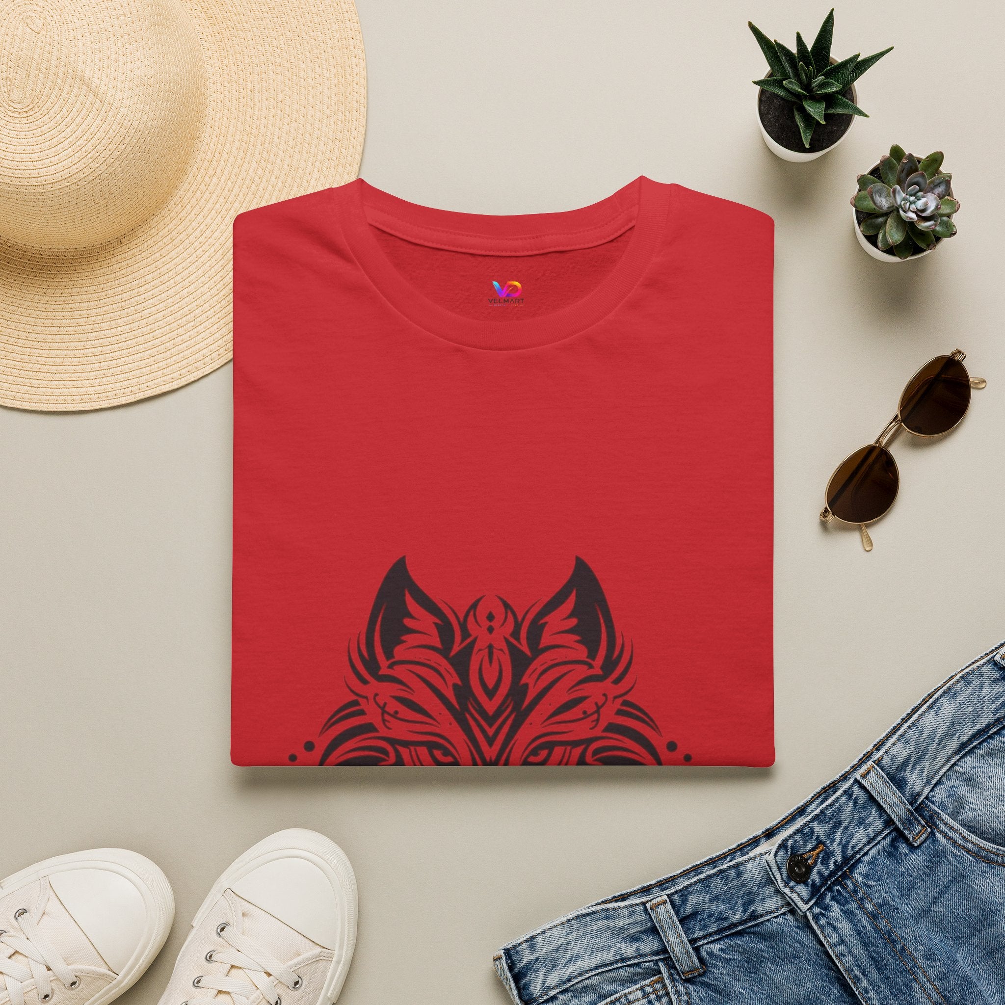 Wolf Mandala T-Shirt — Tribal Geometric Wolf Art Tee