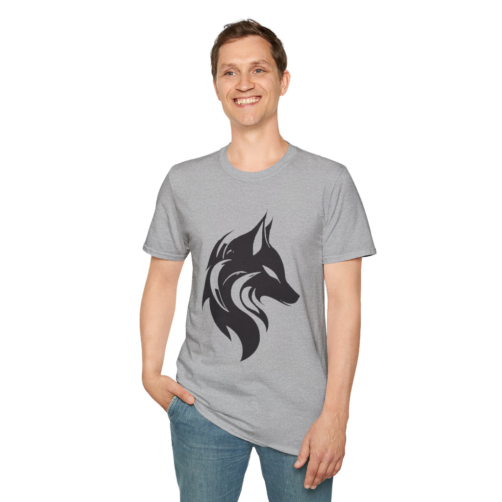 Wolf Silhouette T-Shirt — Tribal Black Wolf Graphic Tee