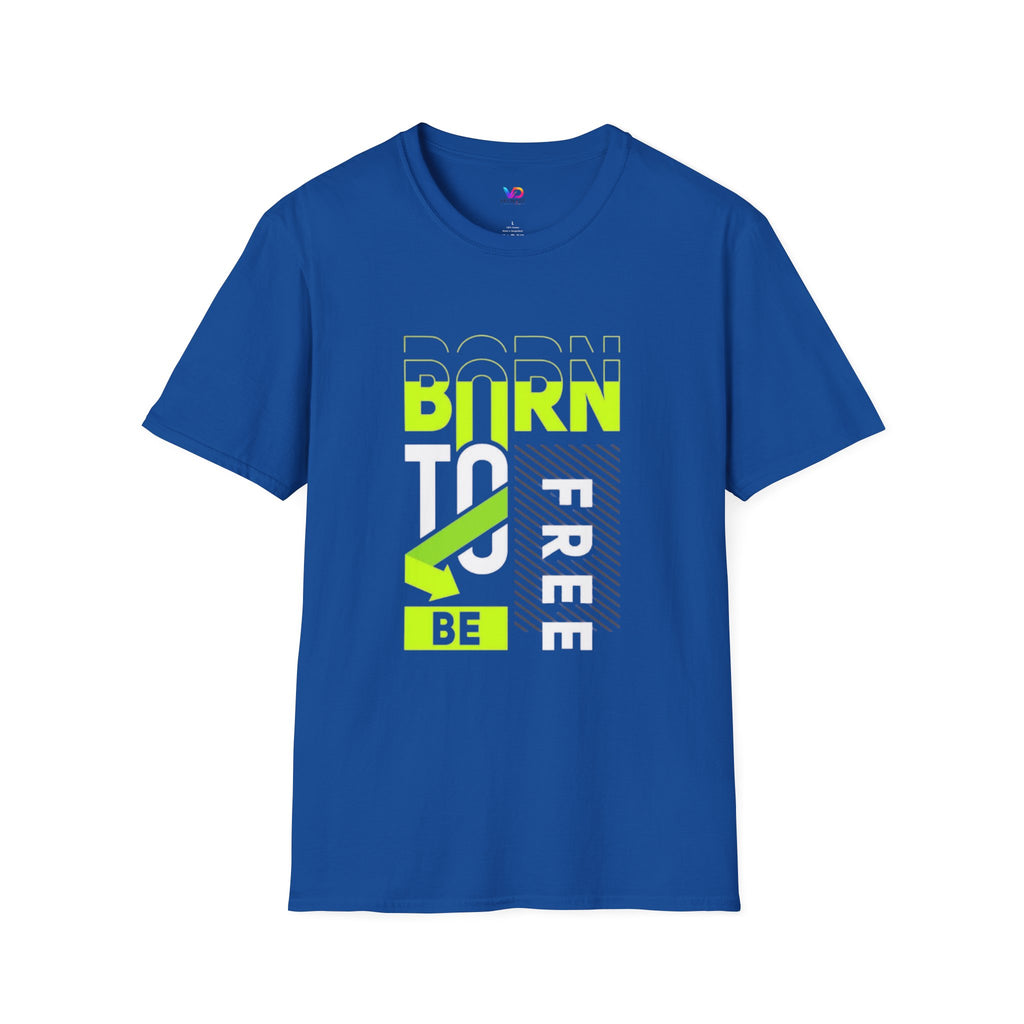 T-Shirt — Born To Be Free Neon Graphic Tee