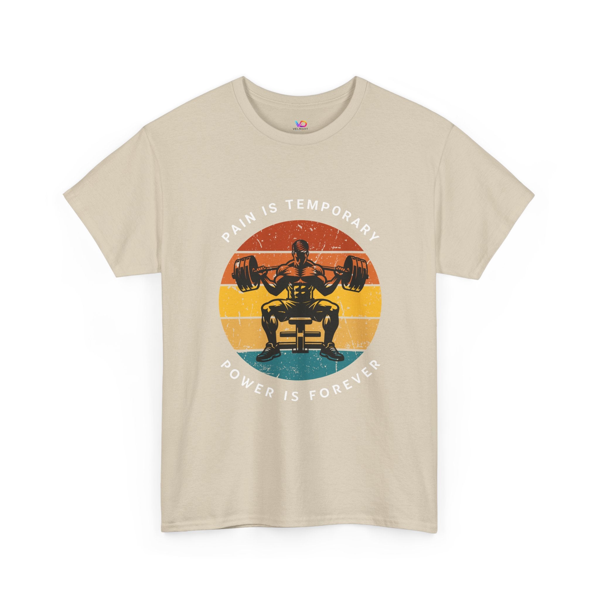 T-shirt d'entraînement – T-shirt de musculation rétro « La douleur est temporaire, la puissance est éternelle »