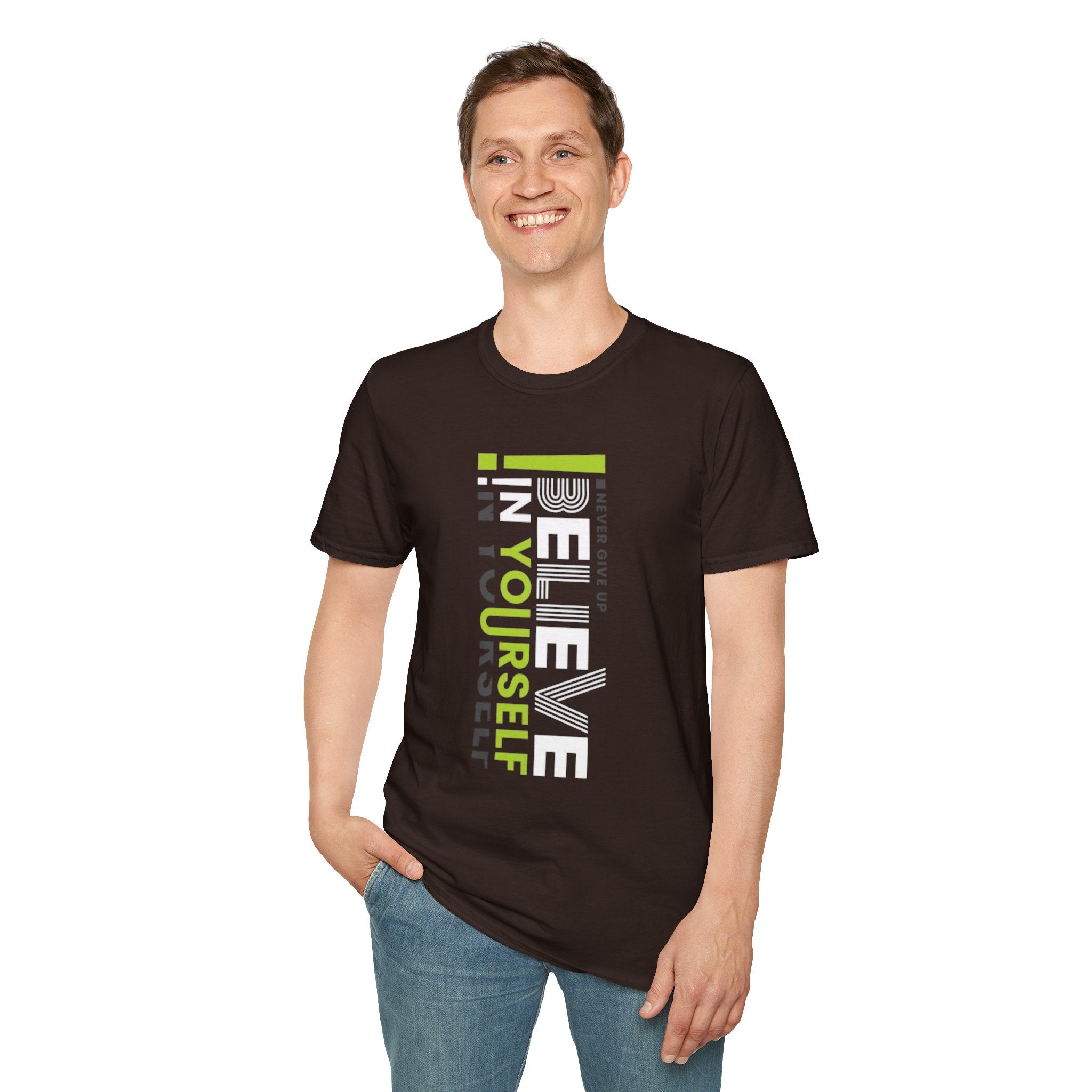 T-Shirt — "Be Yourself" Vertical Motivational Graphic Tee