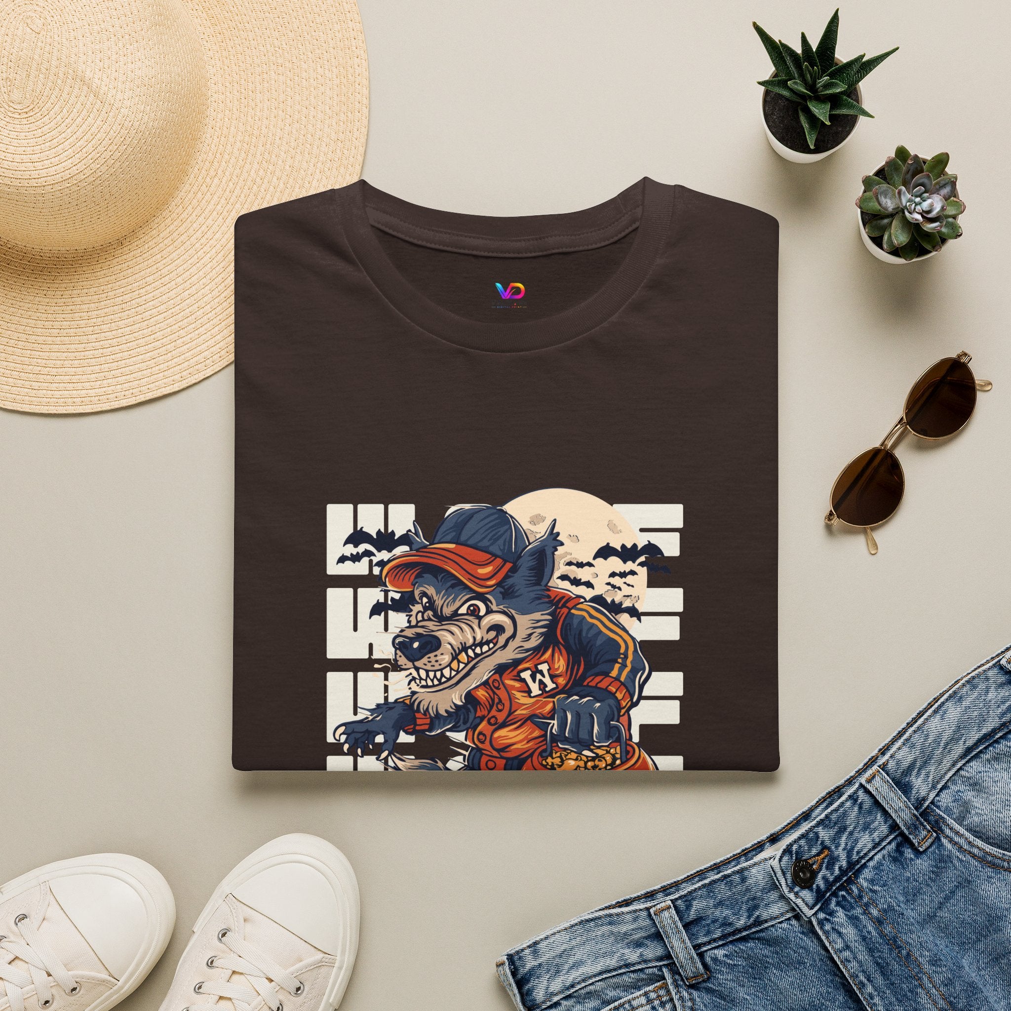 Halloween Skateboarder Skeleton T-Shirt — Spooky Pumpkin & Bats Graphic Tee