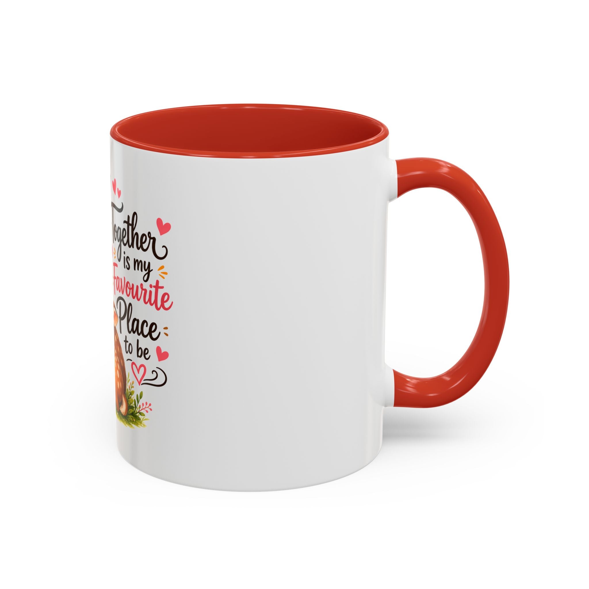Mother and Baby Deer Accent Coffee Mug — "Together is my Favourite Place to be"