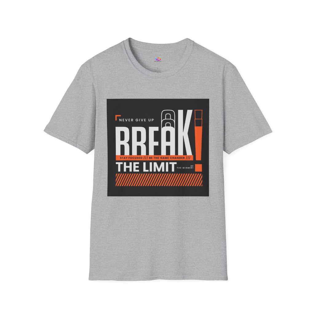 Break the Limit T-Shirt — “Never Give Up, Break” Motivational Graphic Tee