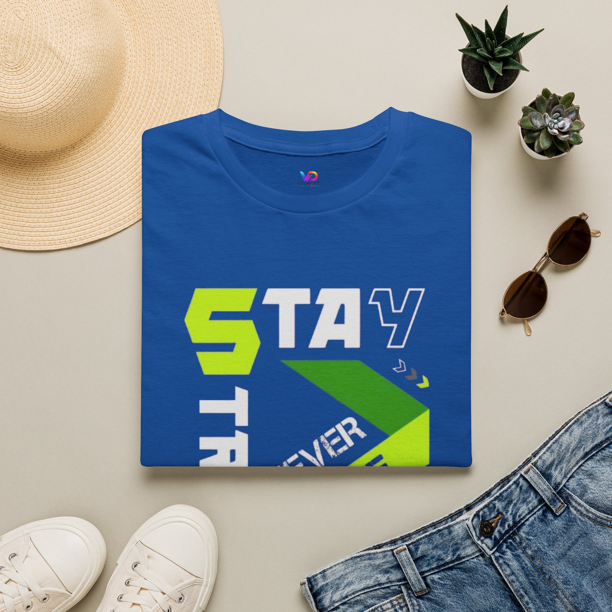 Stay Strong Graphic Tee — "Never Give Up" Motivational T-Shirt
