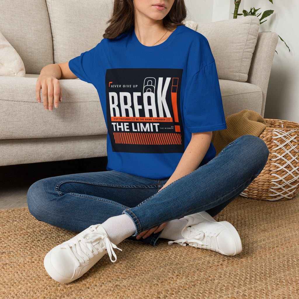 Break the Limit T-Shirt — “Never Give Up, Break” Motivational Graphic Tee