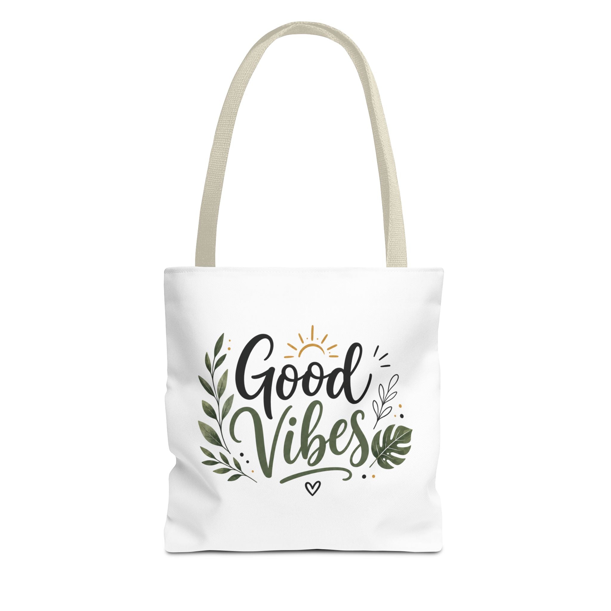 Good Vibes Tote Bag — Floral Eco-Friendly Canvas Shopper