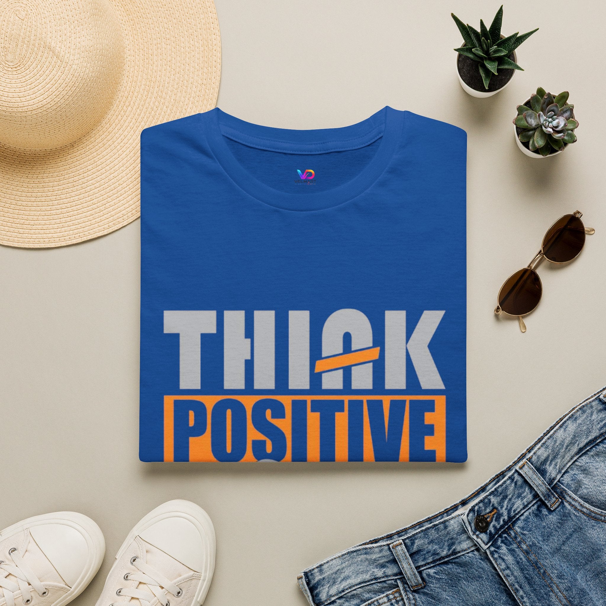 Think Positive T-Shirt — Motivational Graphic Tee