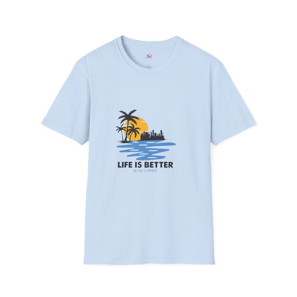 Sunset Beach T-Shirt — "Life Is Better" Palm Tree Graphic