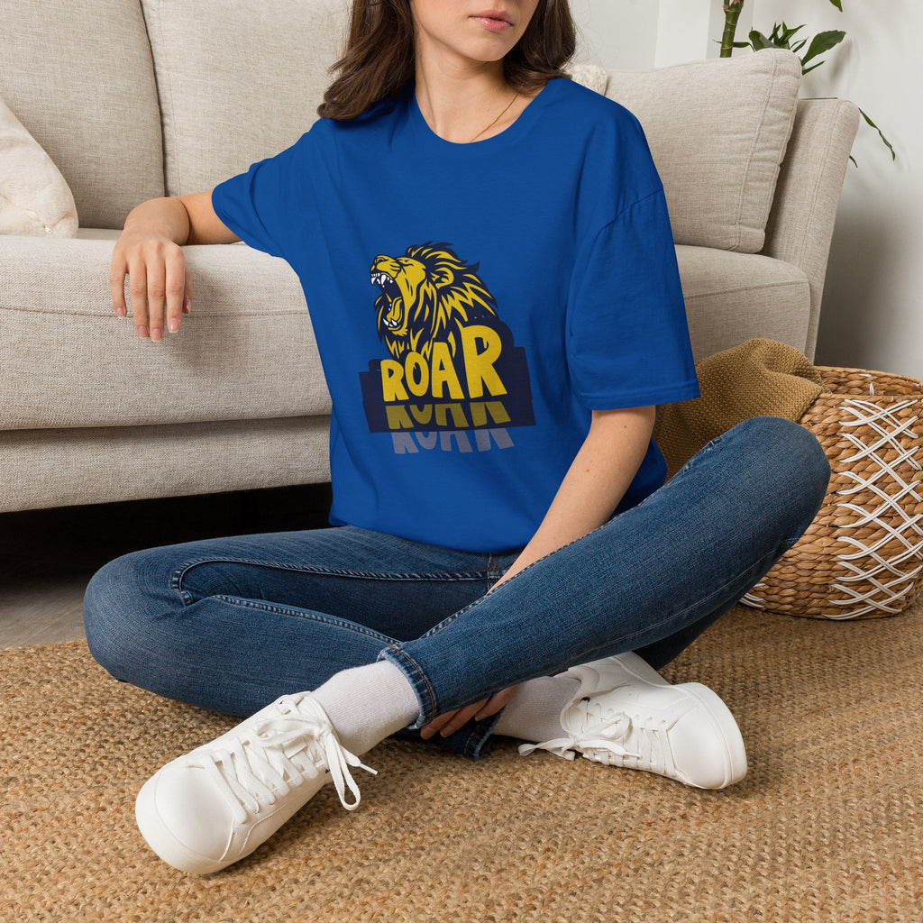 Roaring Lion T-Shirt — Bold Yellow & Navy Graphic Tee