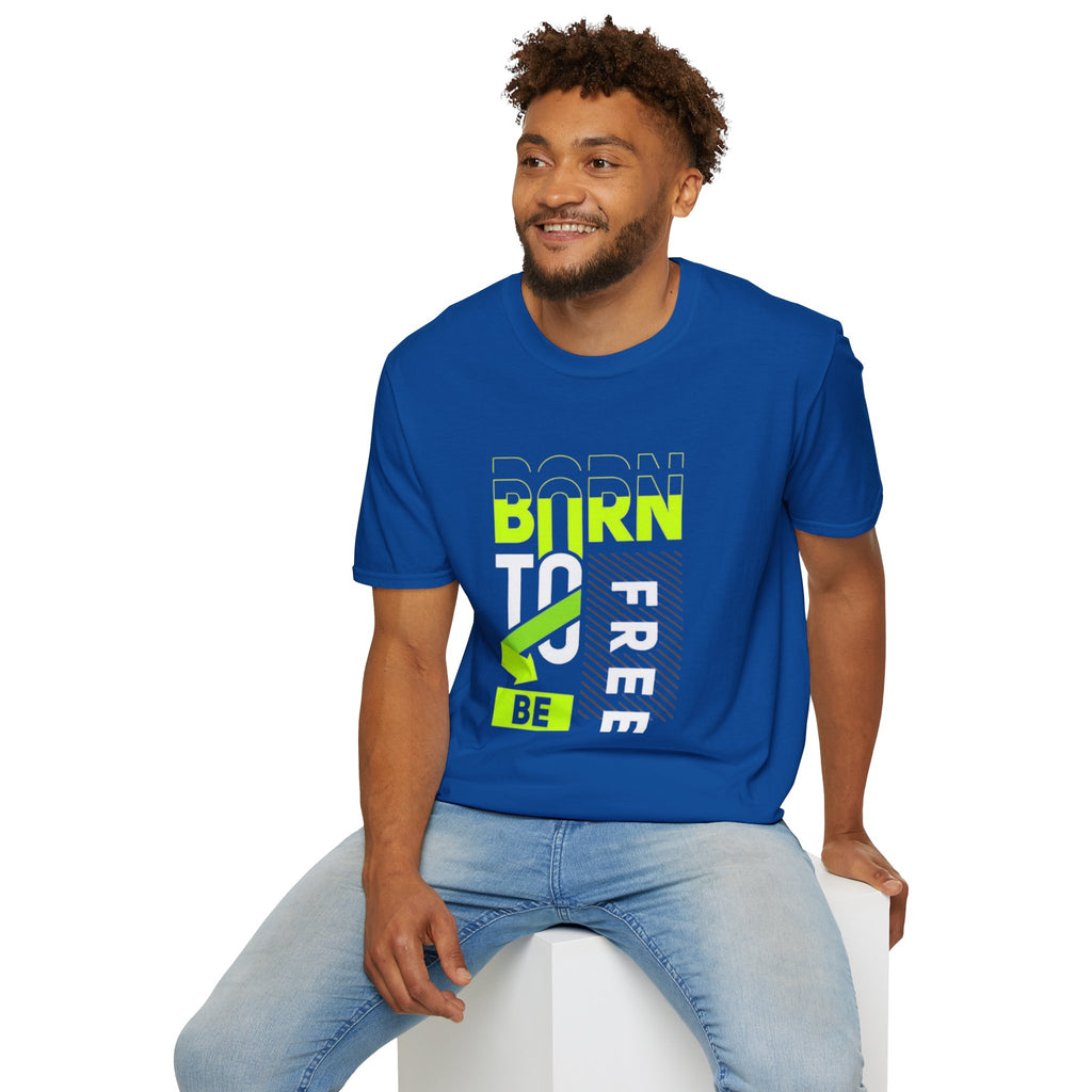T-Shirt — Born To Be Free Neon Graphic Tee
