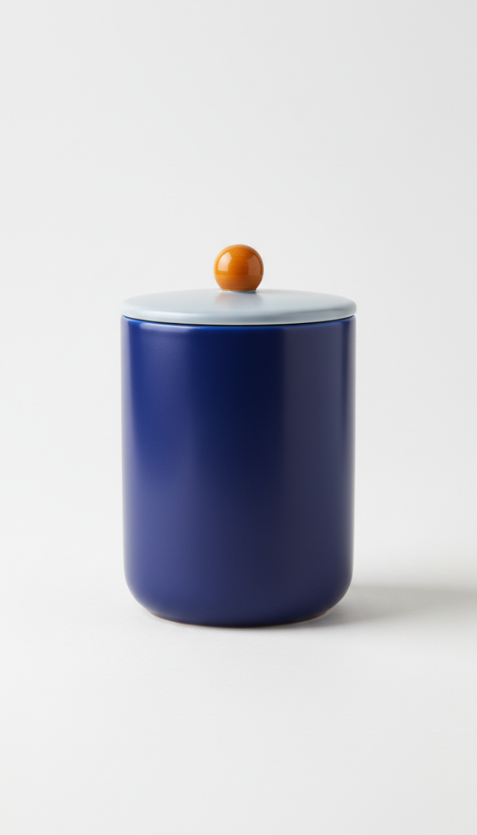 Matte White Ceramic Storage Canister