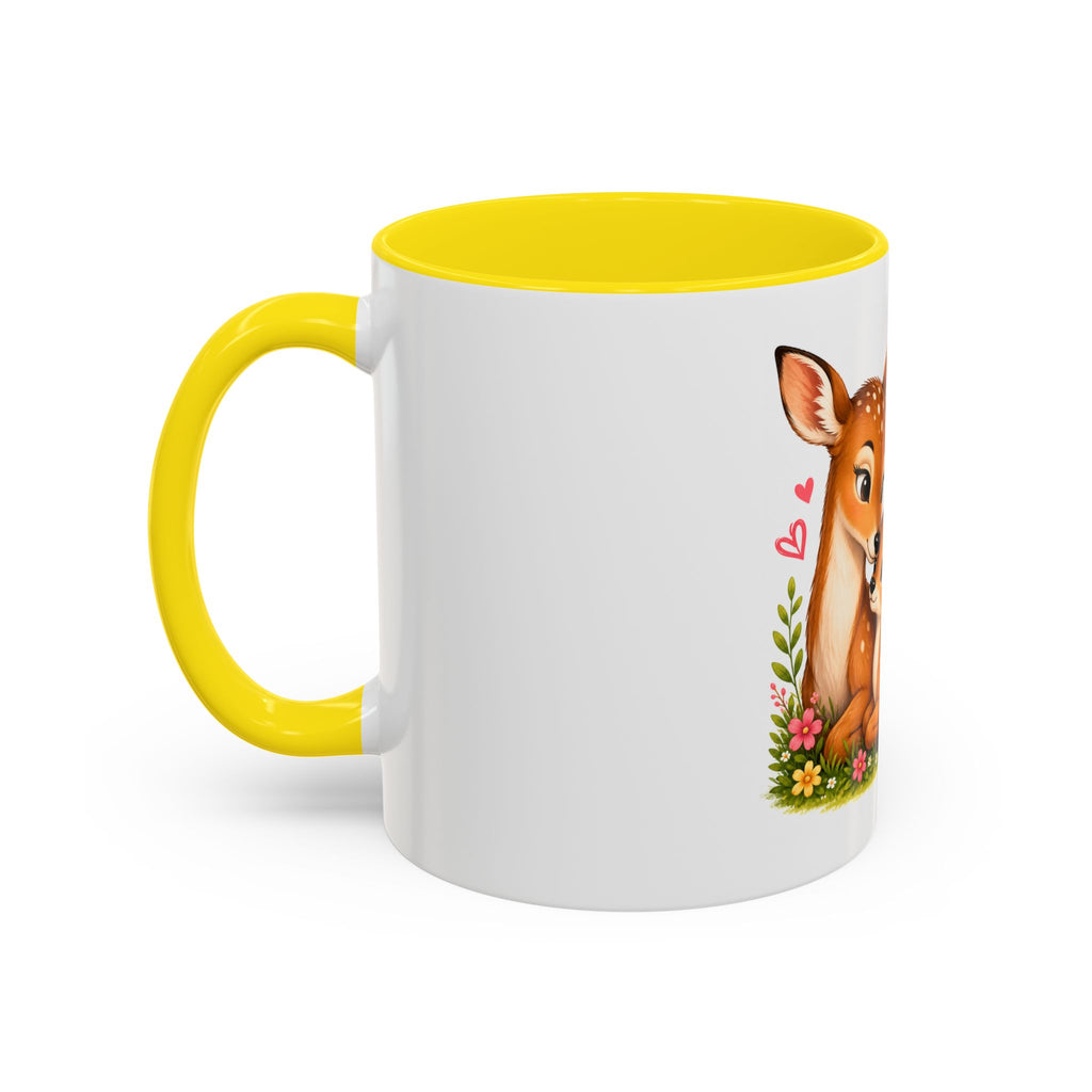 Mother and Baby Deer Accent Coffee Mug — "Together is my Favourite Place to be"