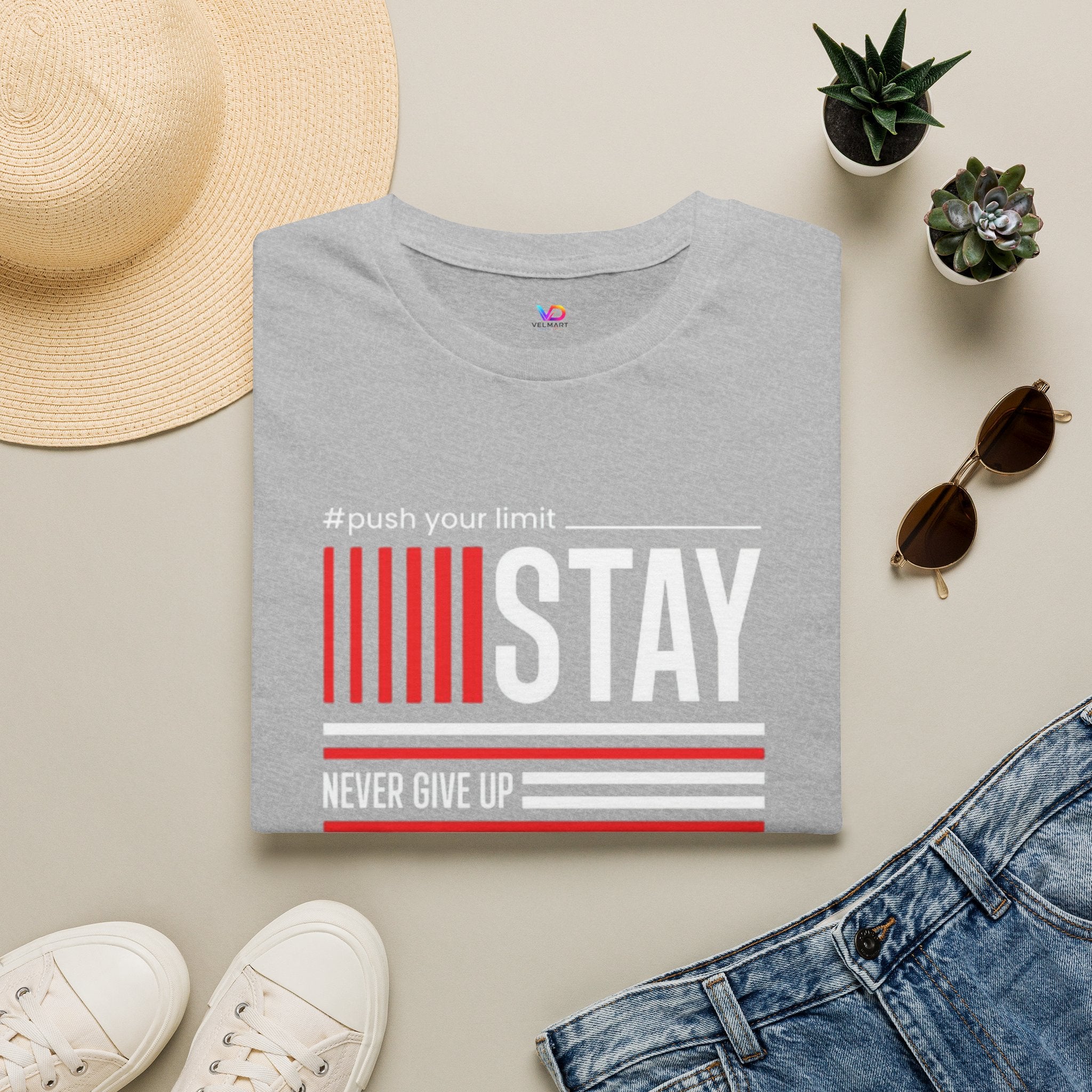 Stay Strong Graphic T-Shirt — "Stay" Motivational Tee (Never Give Up)