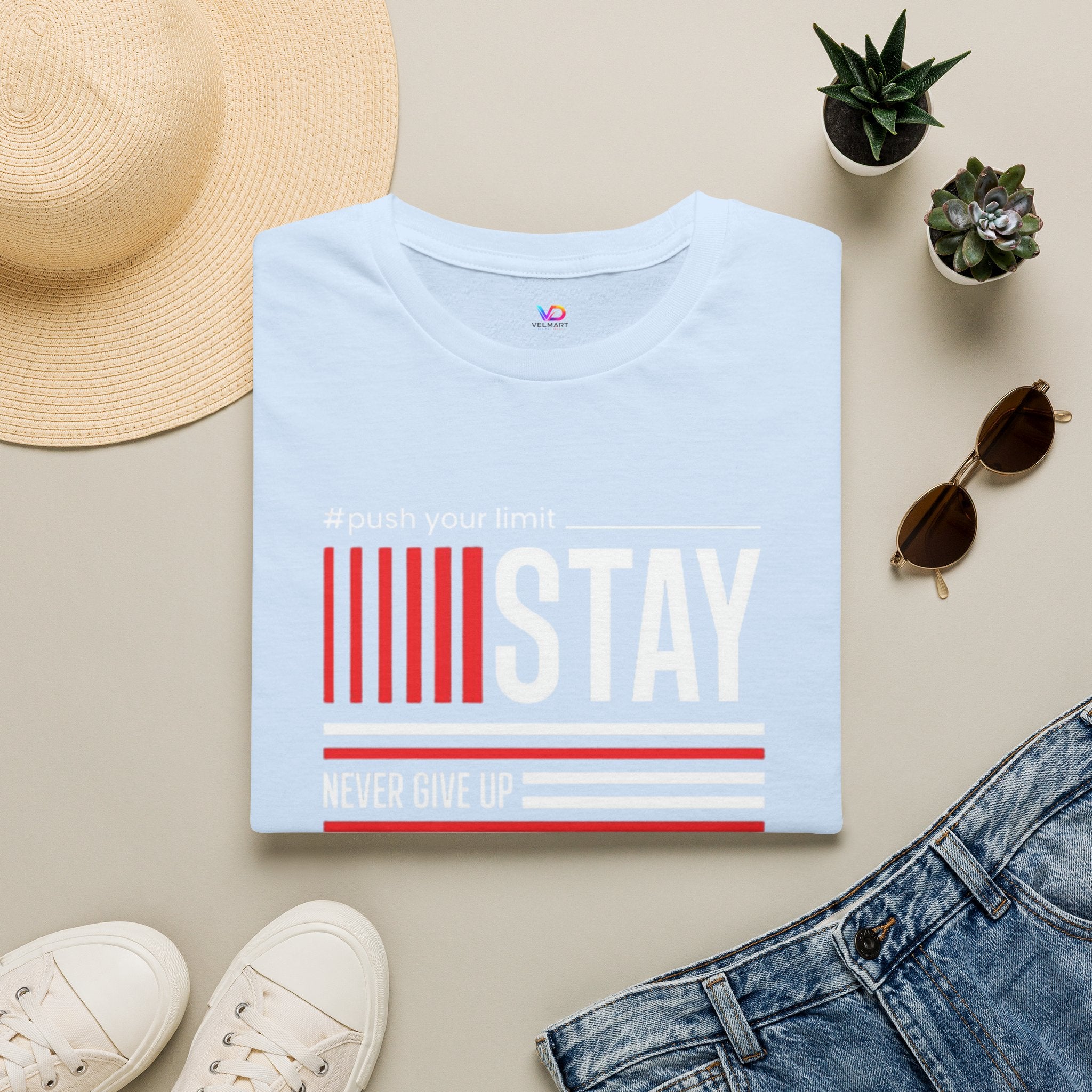 Stay Strong Graphic T-Shirt — "Stay" Motivational Tee (Never Give Up)
