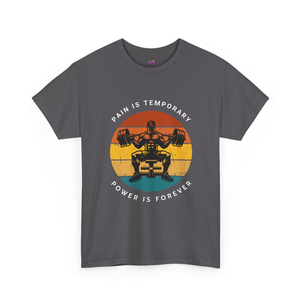 T-shirt d'entraînement – T-shirt de musculation rétro « La douleur est temporaire, la puissance est éternelle »