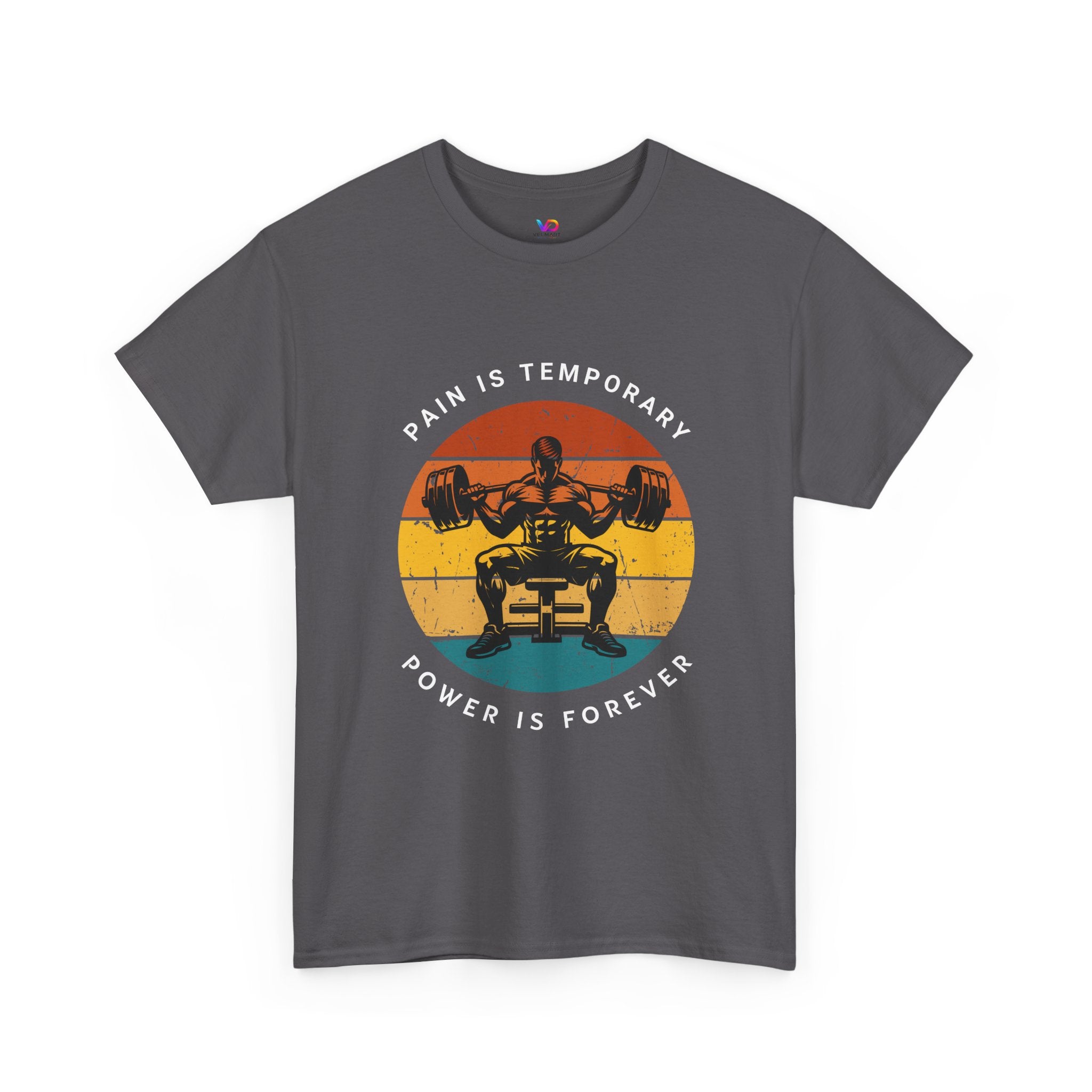 T-shirt d'entraînement – T-shirt de musculation rétro « La douleur est temporaire, la puissance est éternelle »