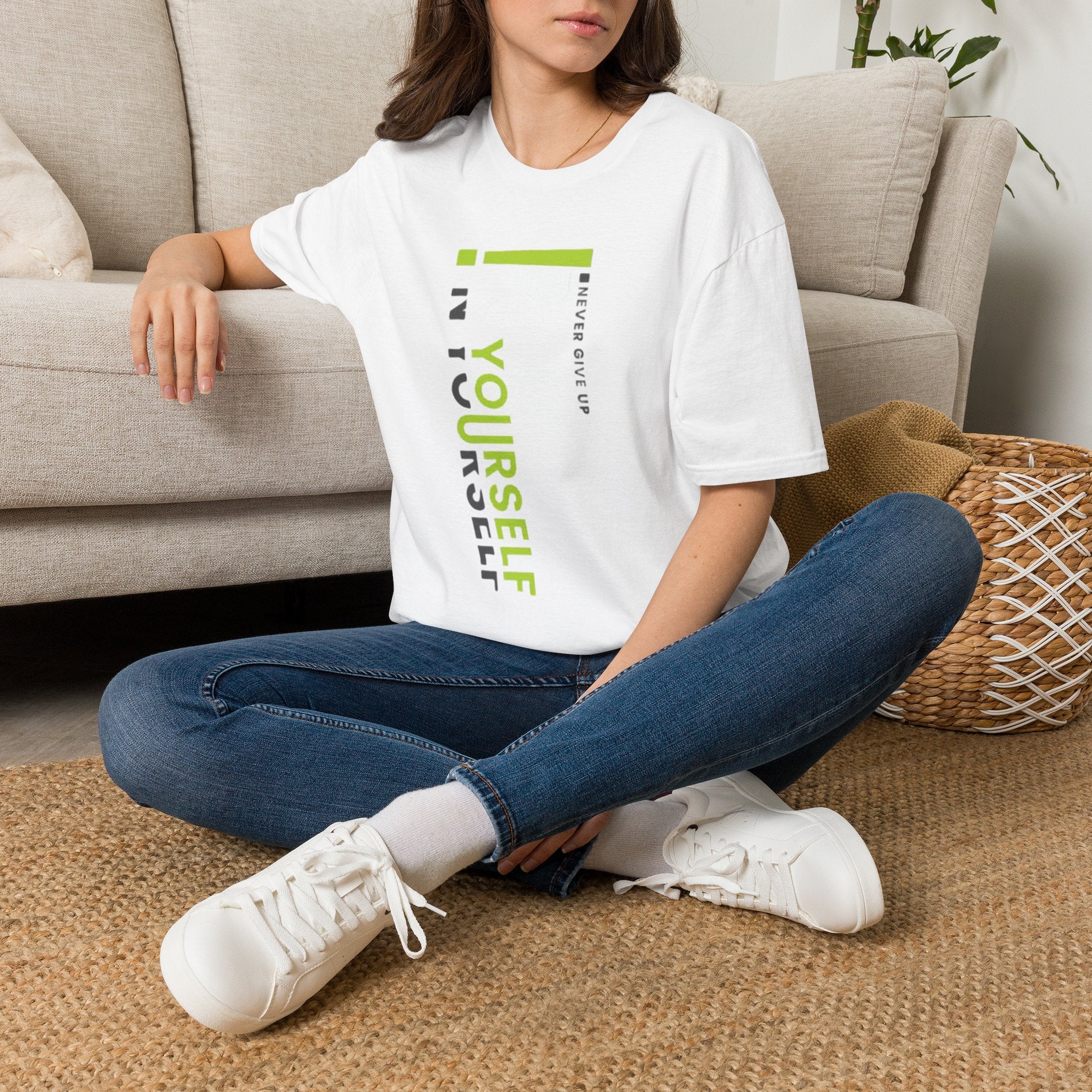 T-Shirt — "Be Yourself" Vertical Motivational Graphic Tee