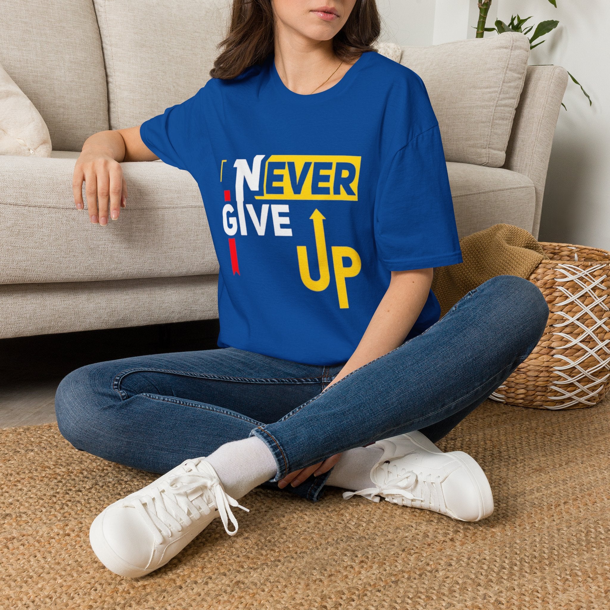 Never Give Up T-Shirt — Motivational Graphic Tee