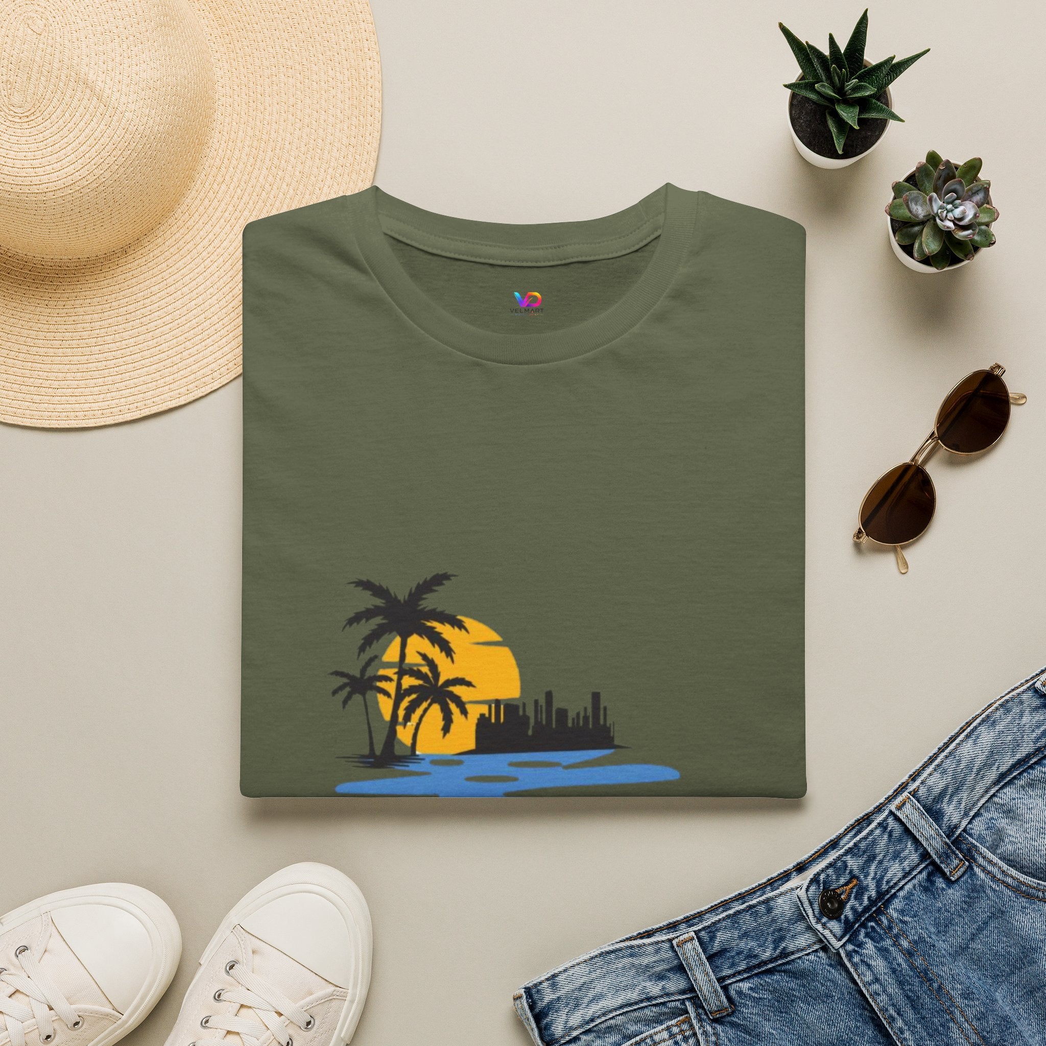 Sunset Beach T-Shirt — "Life Is Better" Palm Tree Graphic